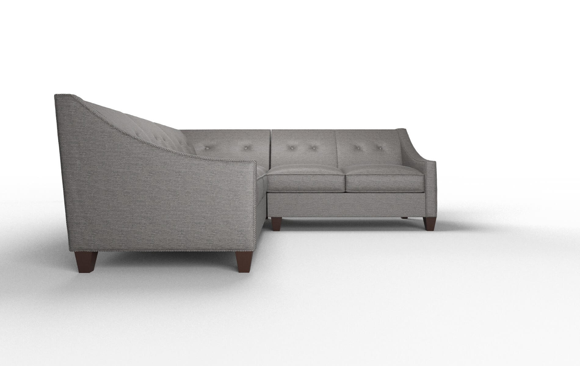 Berlin Oscar Charcoal Sectional espresso legs 2