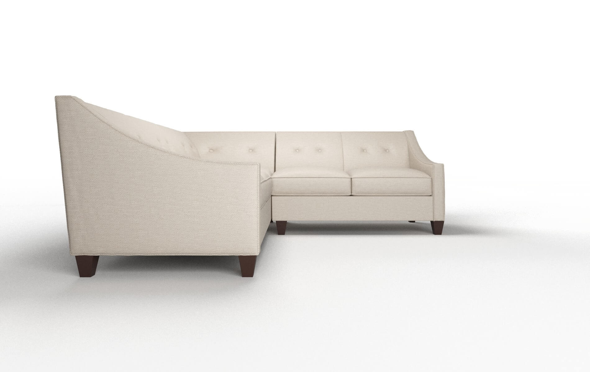 Berlin Oscar Linen Sectional espresso legs 2