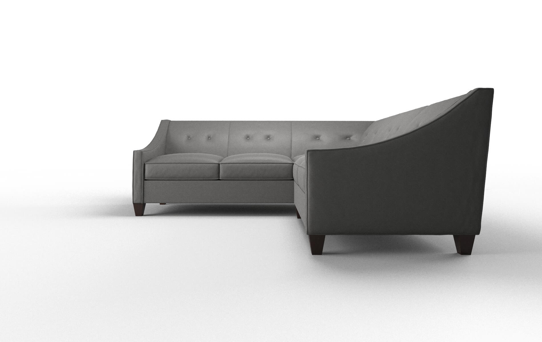 Berlin Rocket Charcoal Sectional espresso legs 5