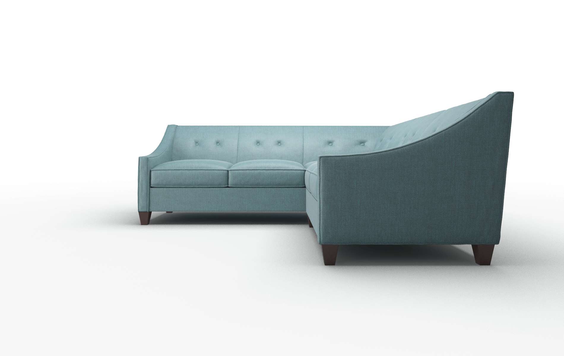 Berlin Rocket Peacock Sectional espresso legs 5