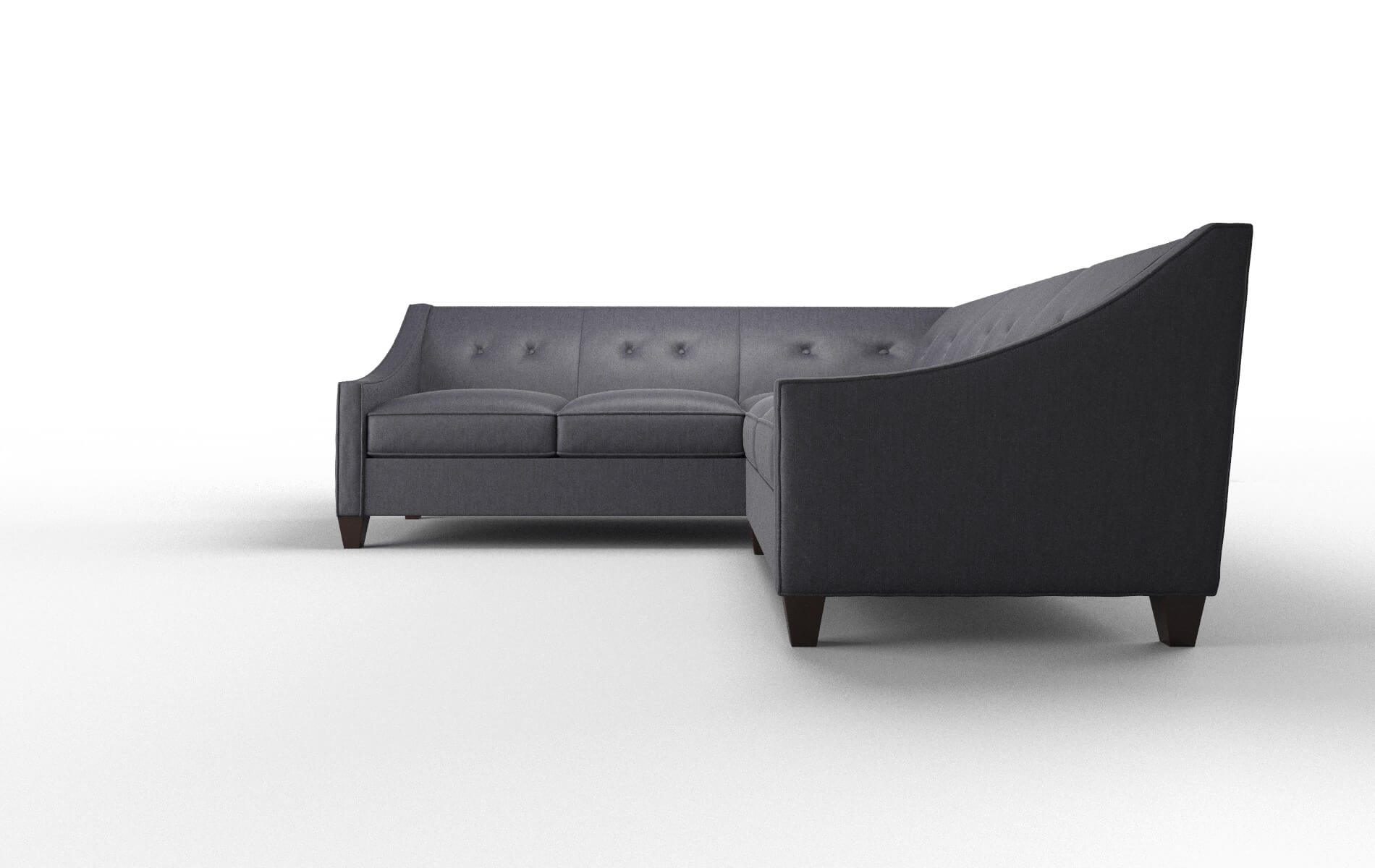Berlin Sasha Navy Sectional espresso legs 5