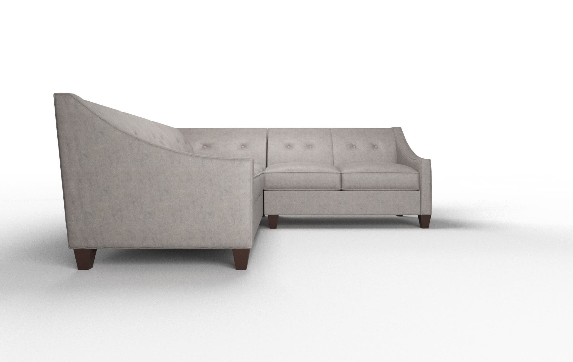 Berlin Suave Slate Sectional espresso legs 2