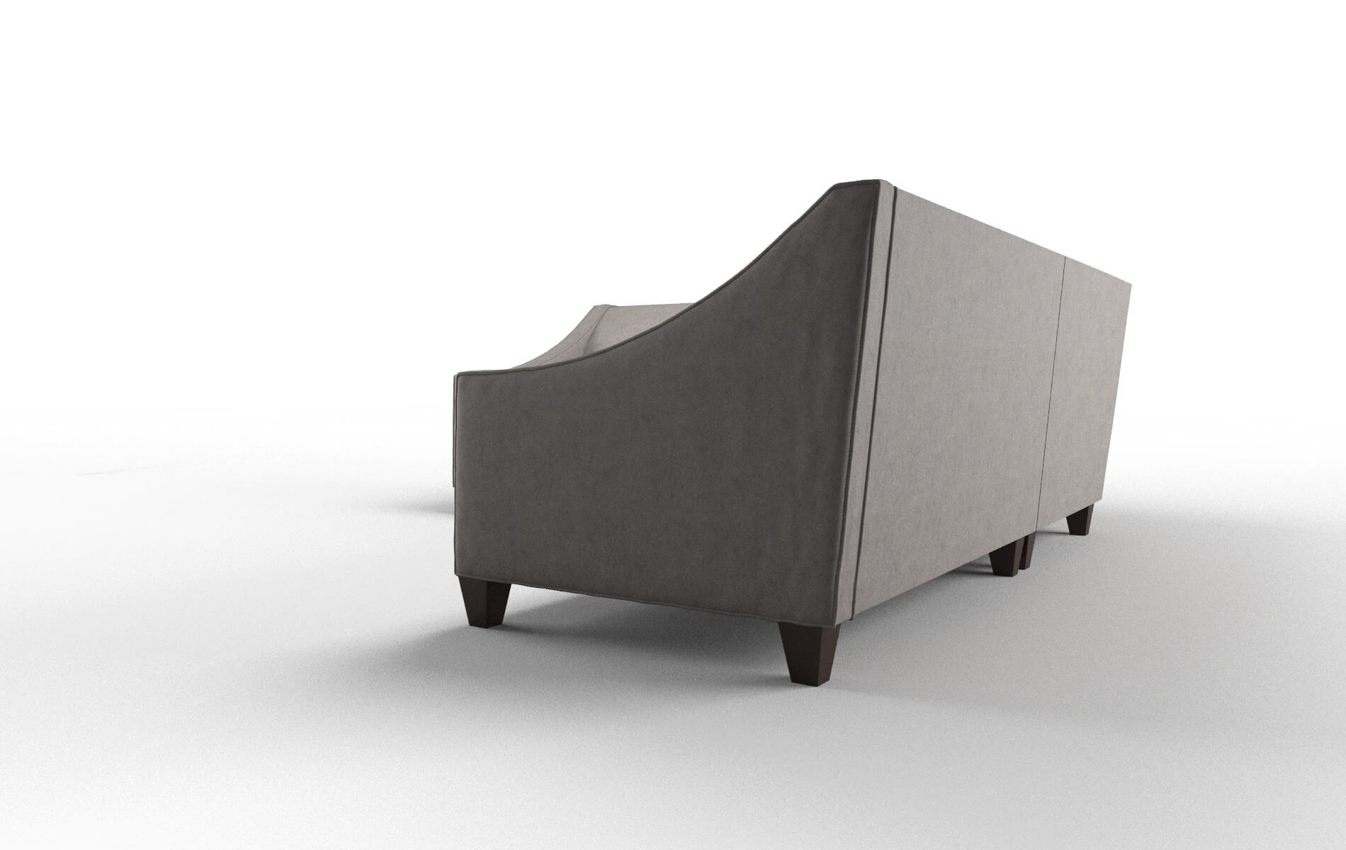 Berlin Suave Slate Sectional espresso legs 4
