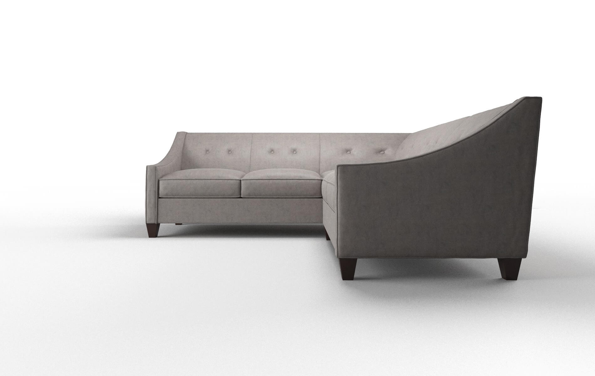 Berlin Suave Slate Sectional espresso legs 5
