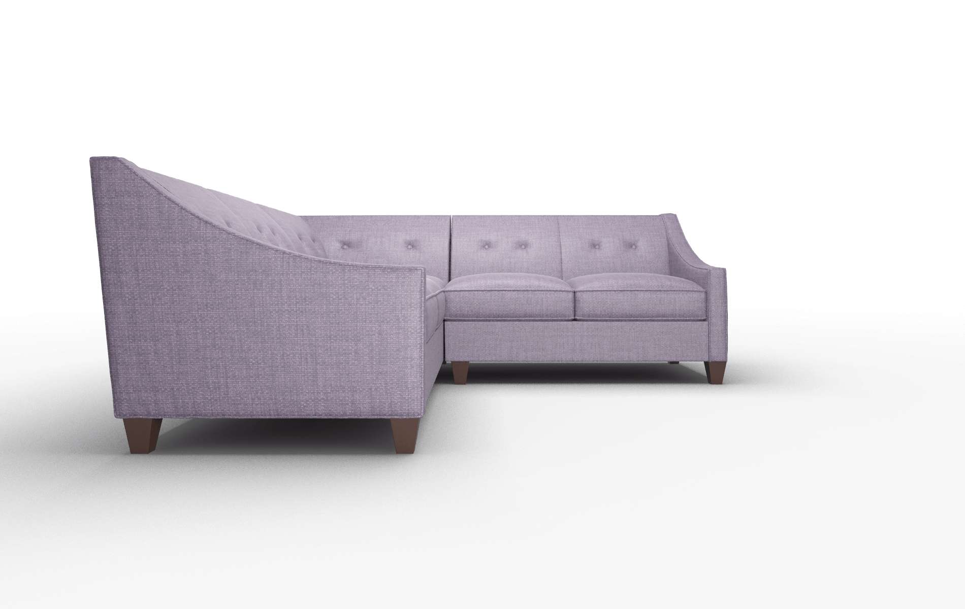 Berlin Tess Blackberry Sectional espresso legs 2