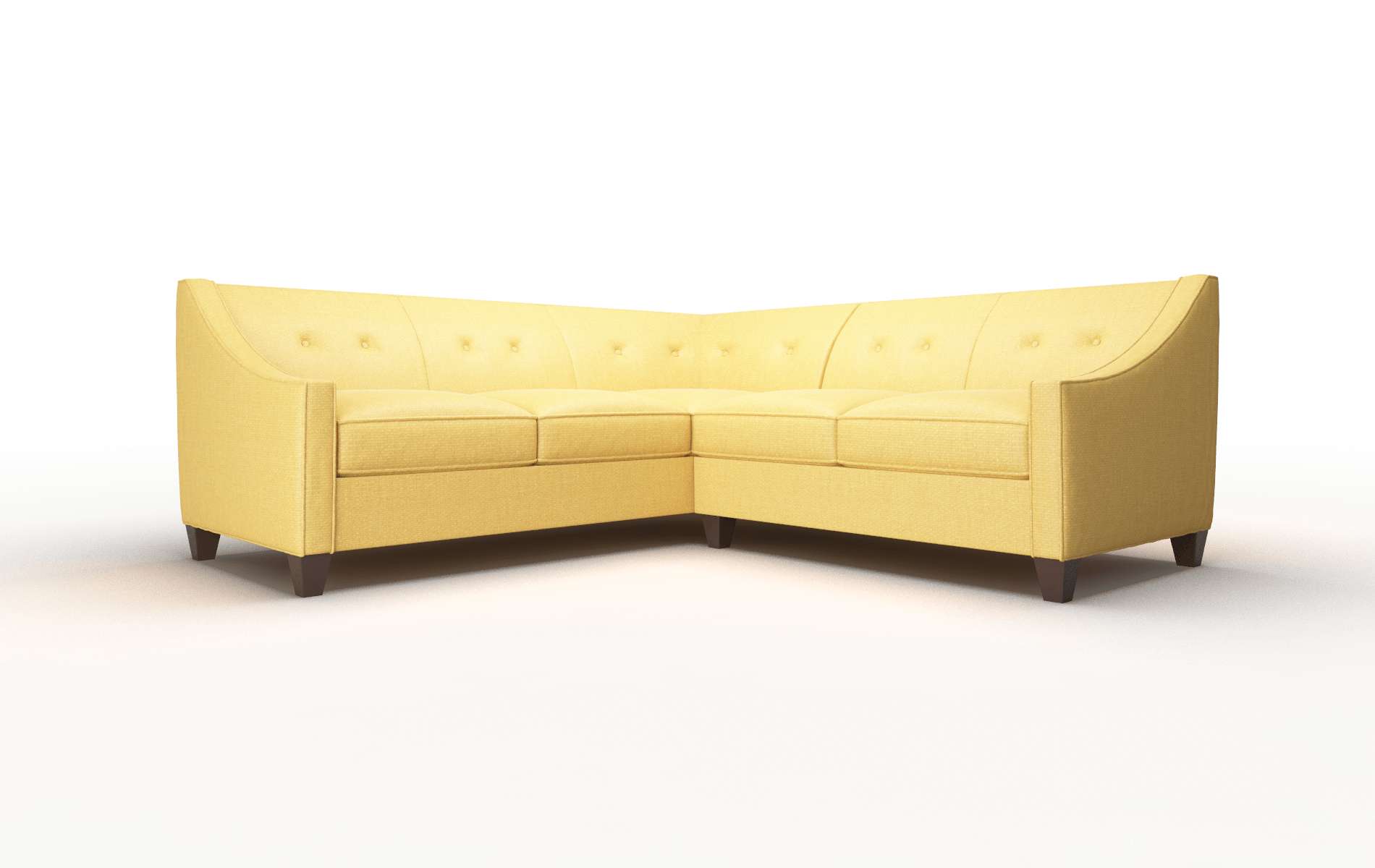 Berlin Tess Turmeric Sectional espresso legs 1