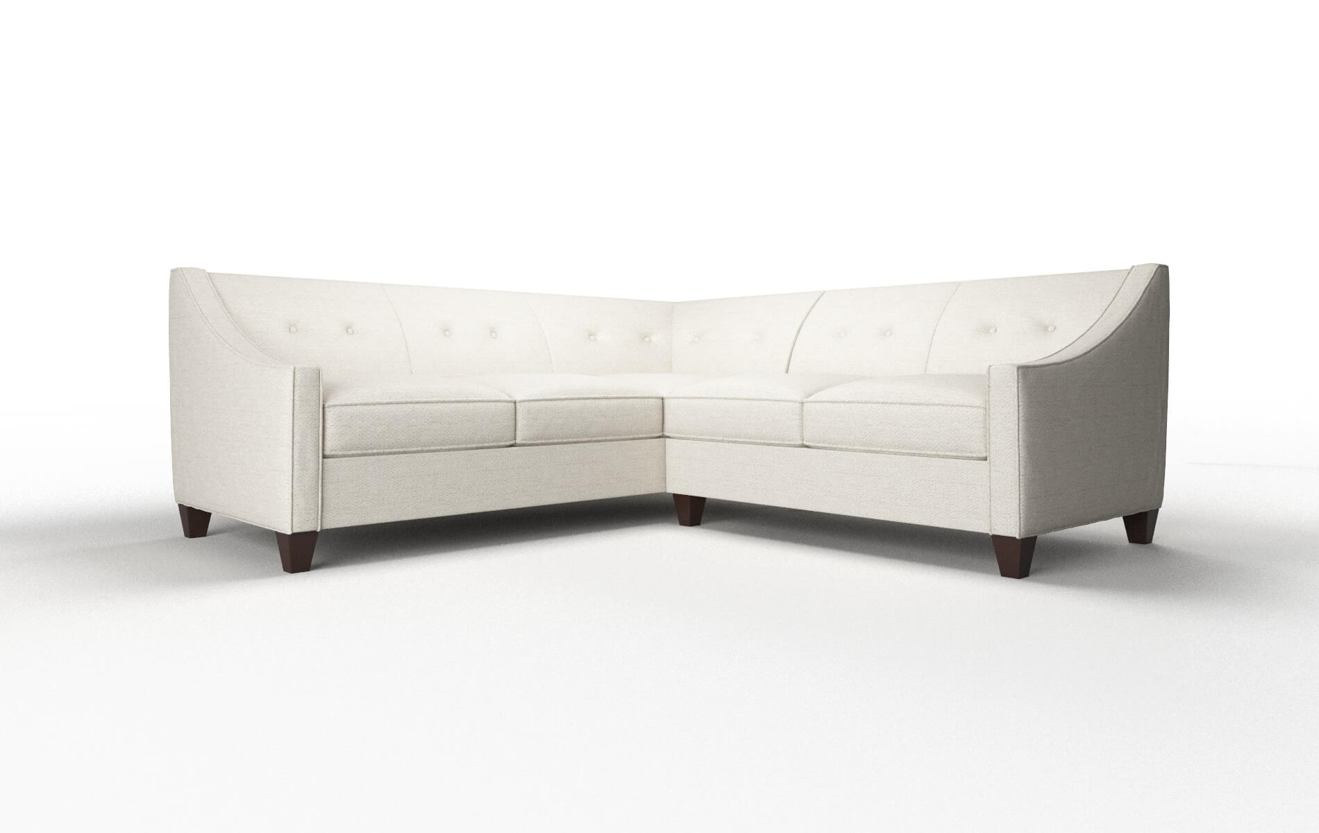 Berlin Venus Cream Sectional espresso legs 1