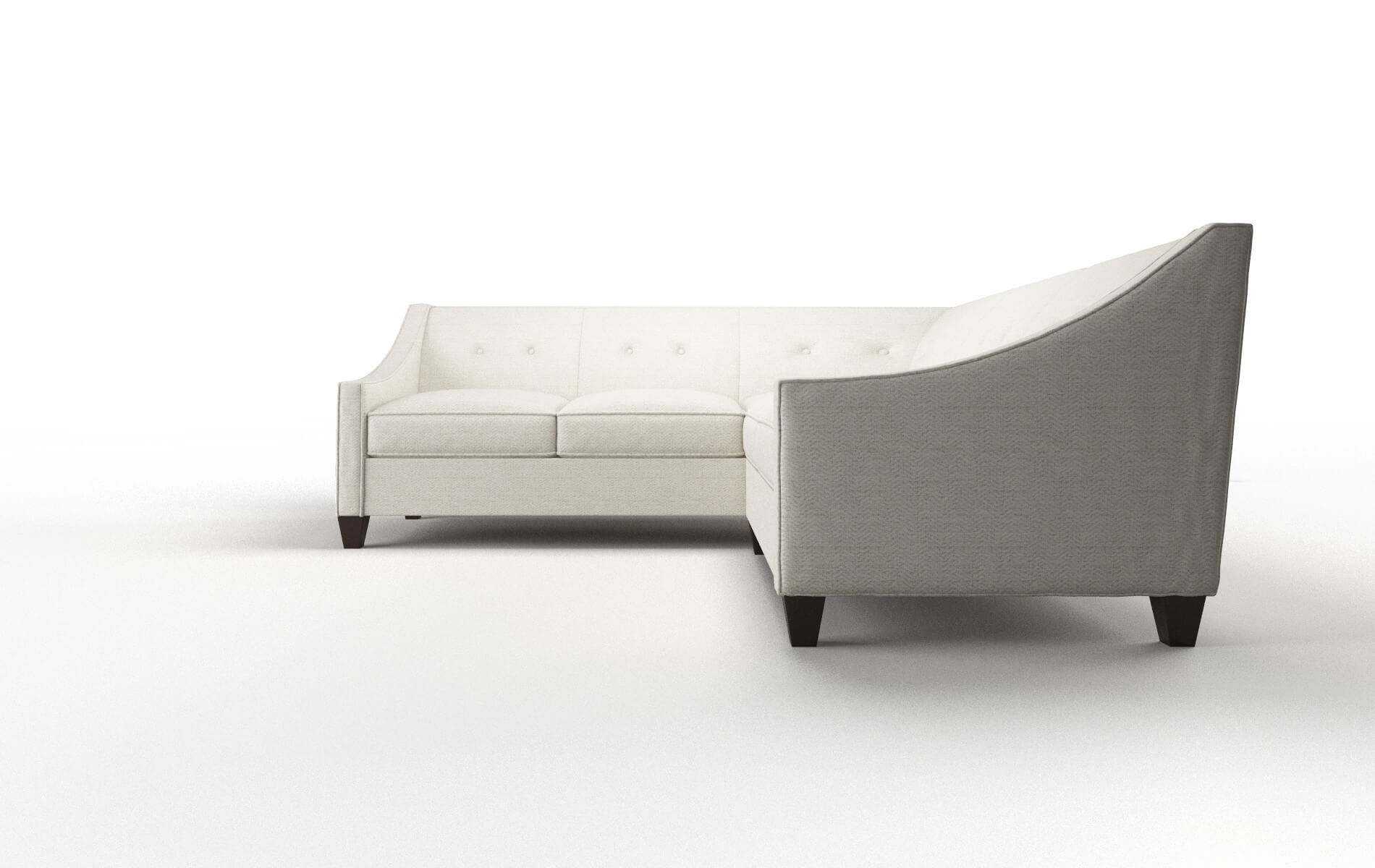 Berlin Venus Cream Sectional espresso legs 5