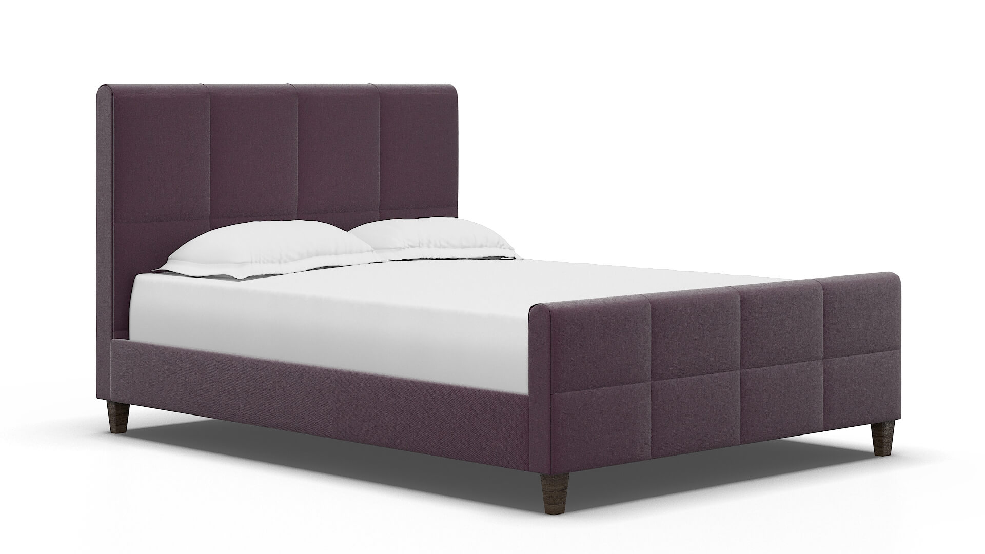Biagio Bella Aubergine Bed espresso legs 2