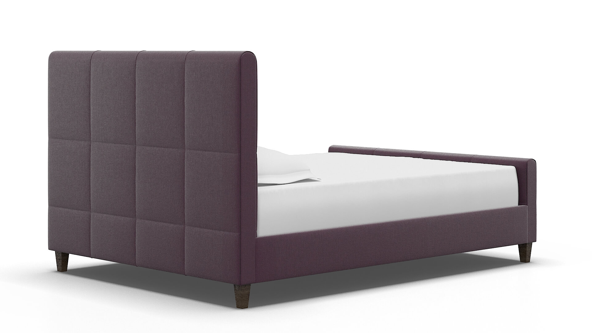 Biagio Bella Aubergine Bed espresso legs 4