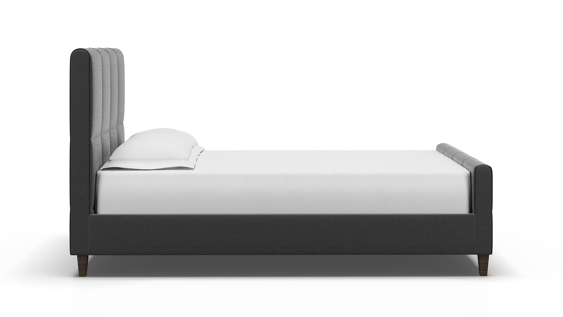 Biagio Catalina Charcoal Bed espresso legs 3