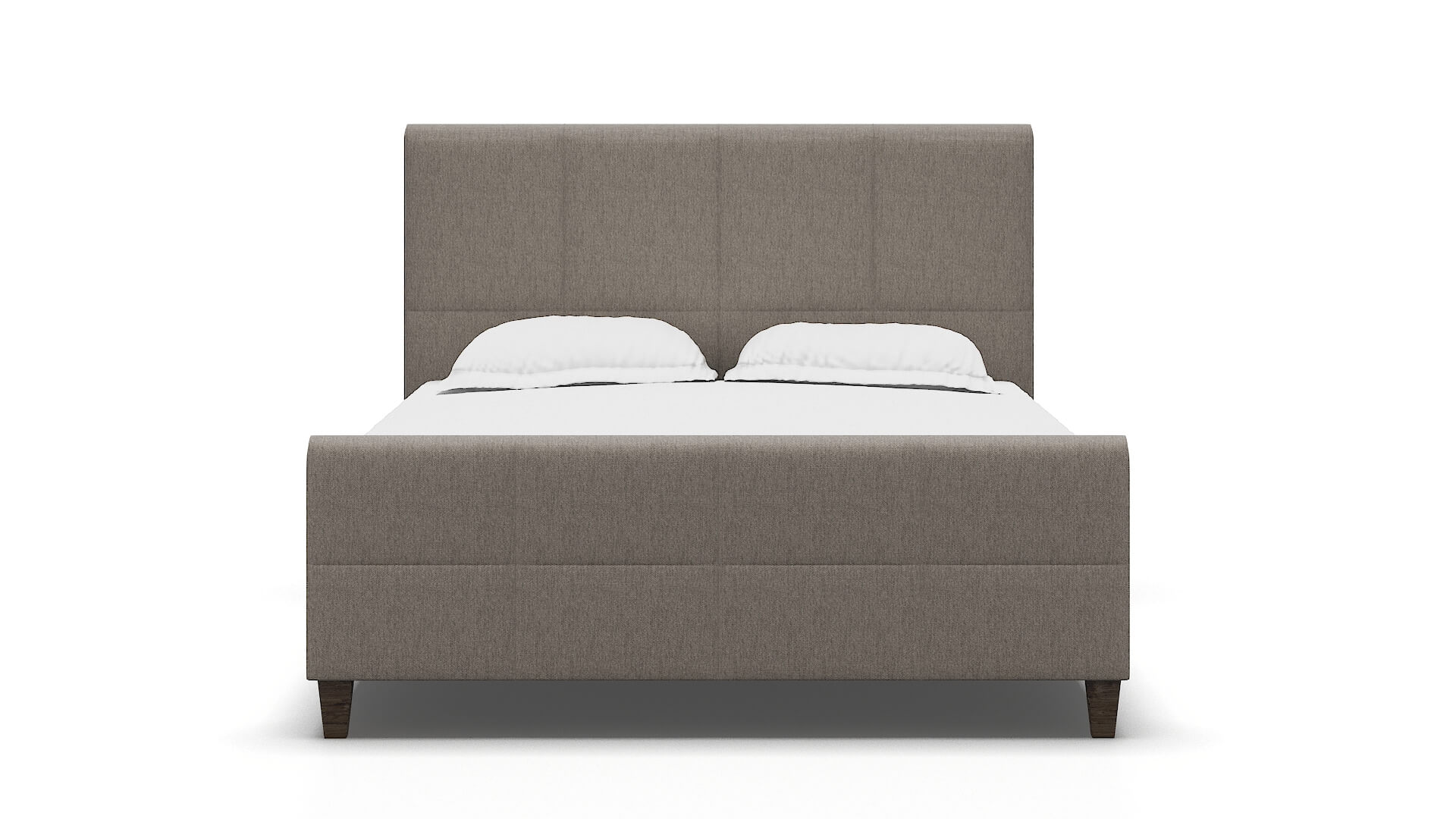 Biagio Cosmo Taupe Bed espresso legs 1