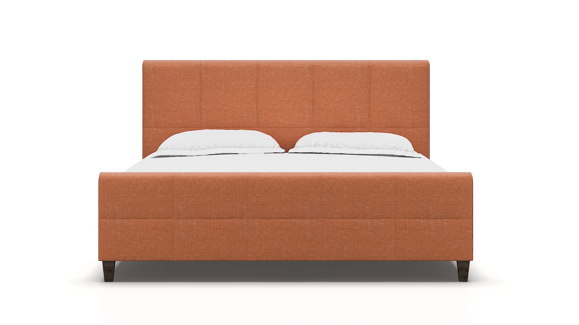 Biagio Durham Tangerine Bed King espresso legs 1