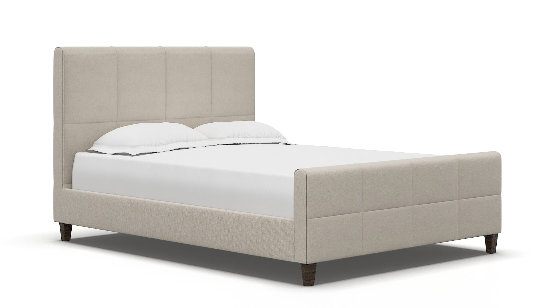 Biagio Malibu Linen Bed espresso legs 2