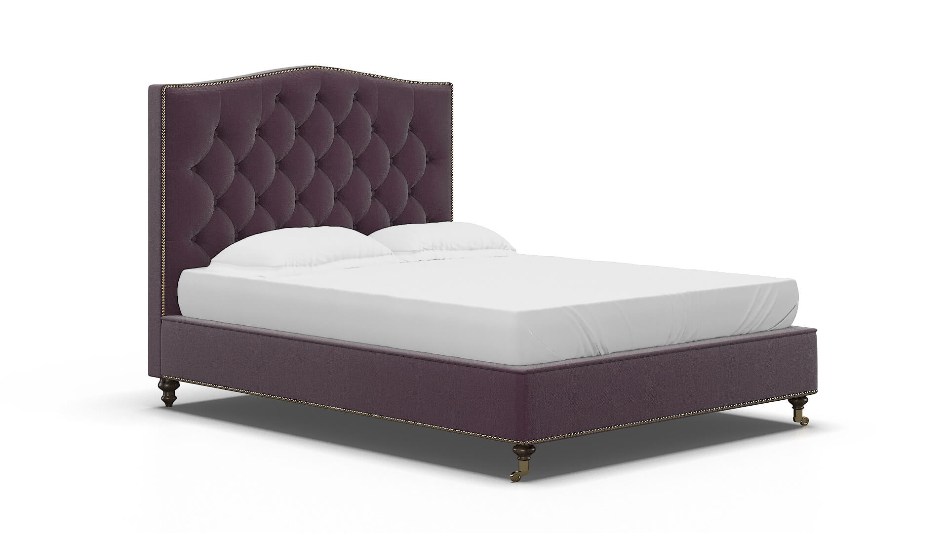 Bijou Bella Aubergine Bed espresso legs 2