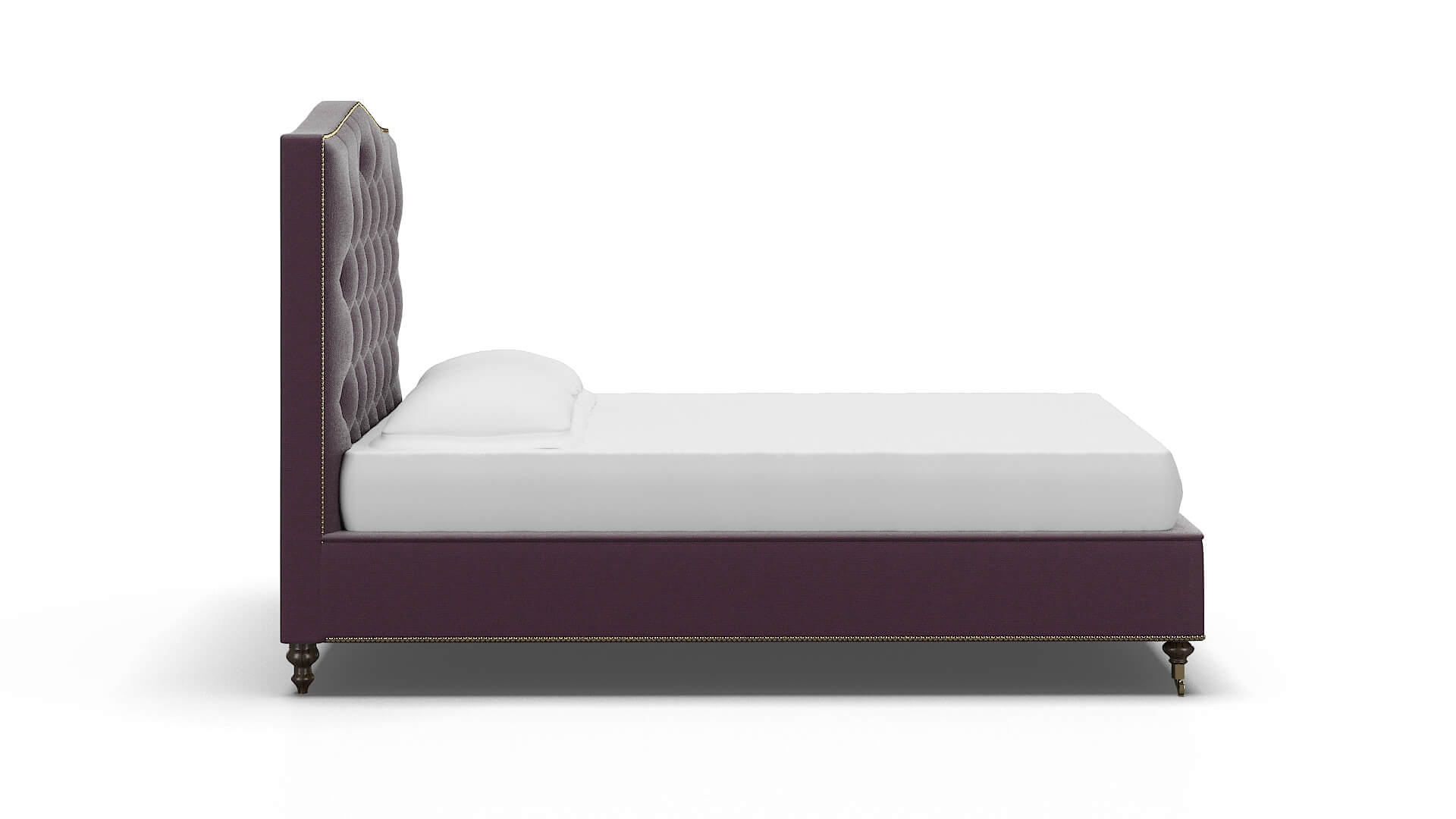 Bijou Bella Aubergine Bed espresso legs 3