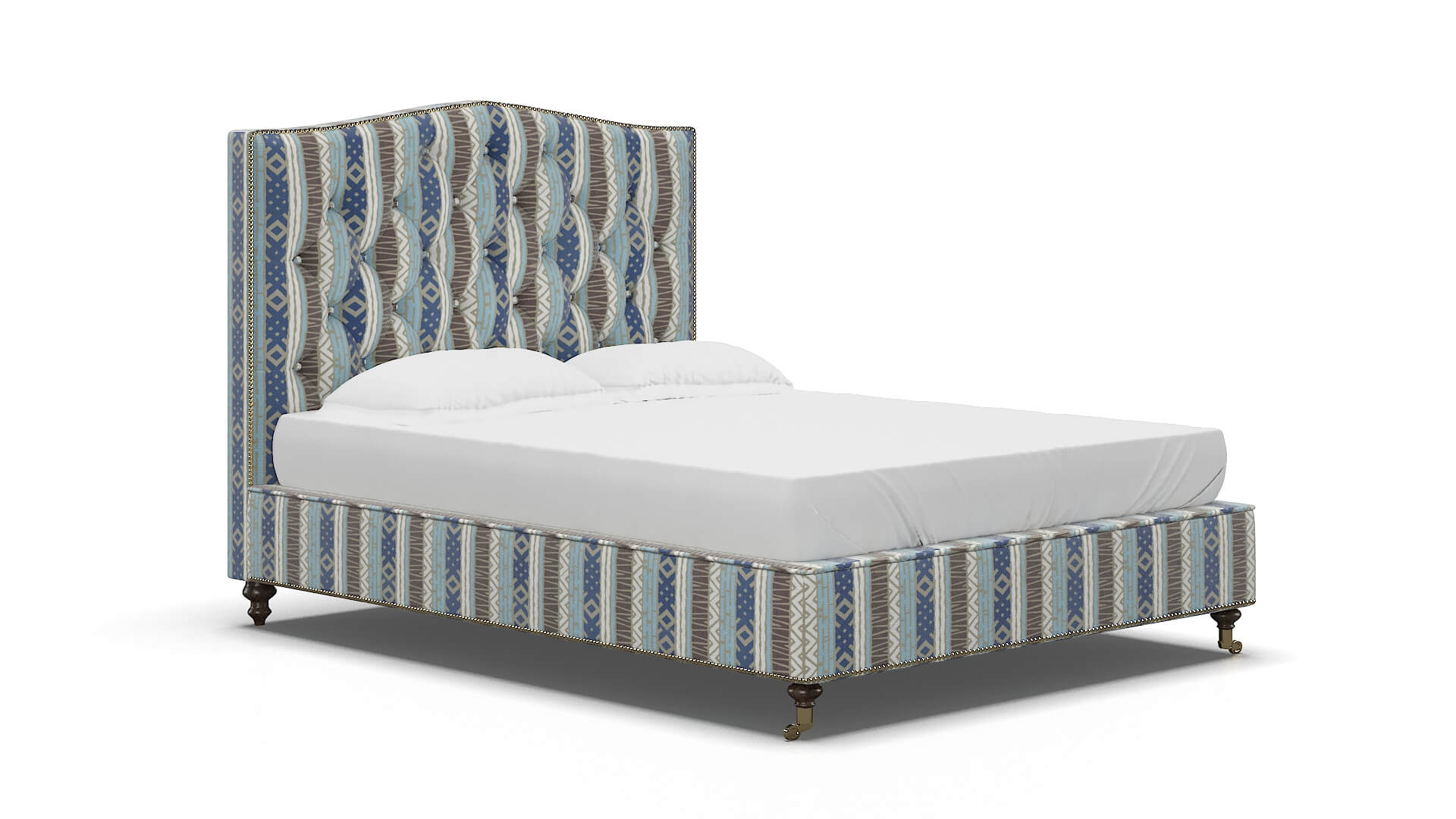 Bijou Bodhi Indigo Bed espresso legs 2