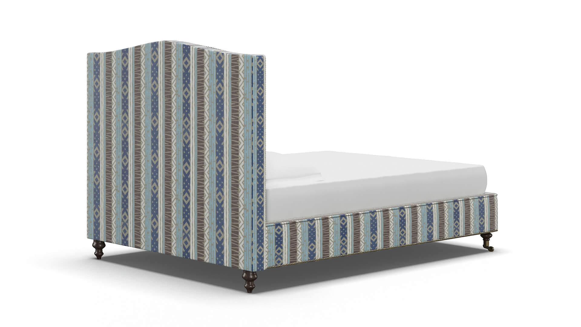 Bijou Bodhi Indigo Bed espresso legs 4
