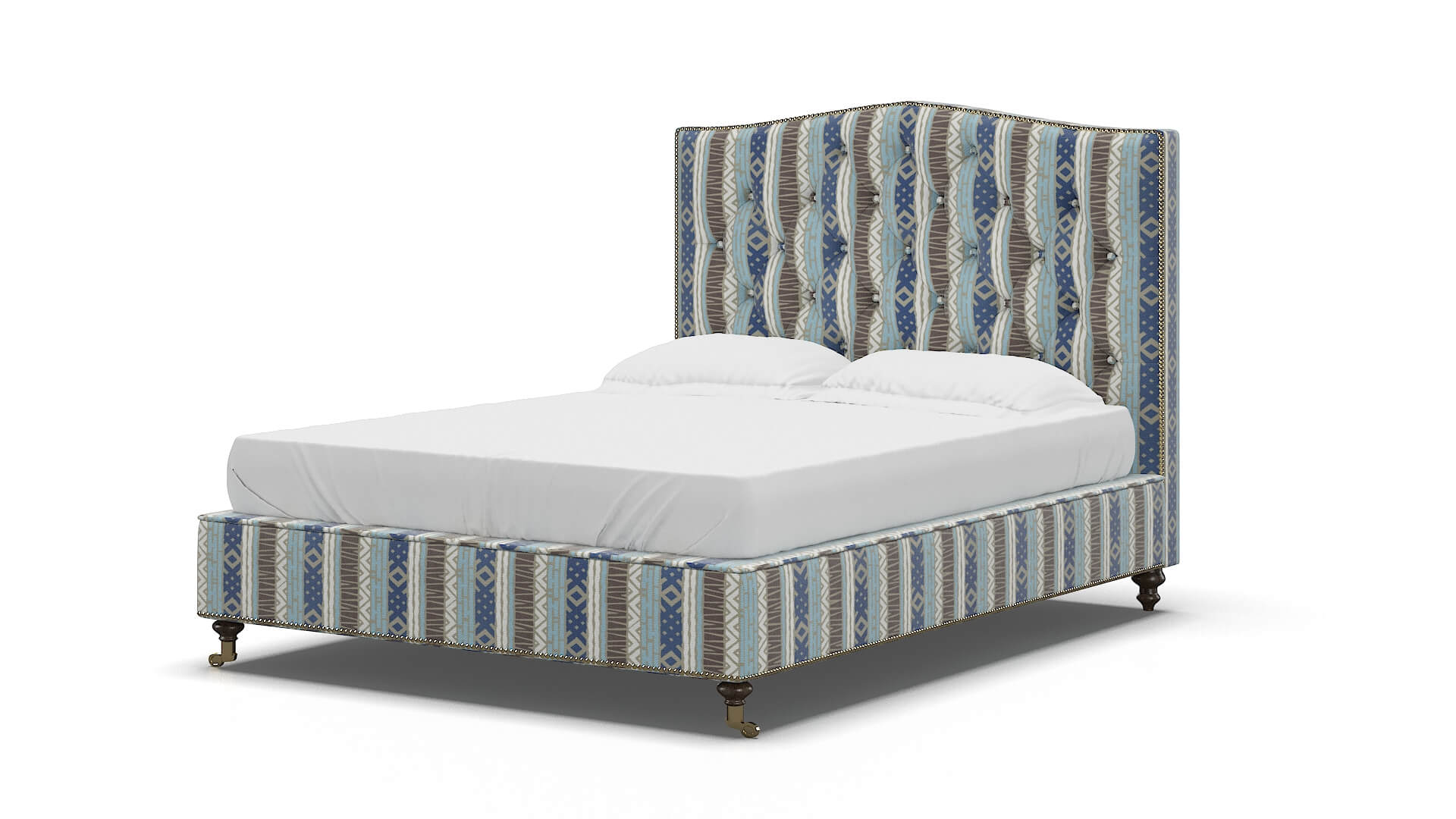 Bijou Bodhi Indigo Bed espresso legs 5