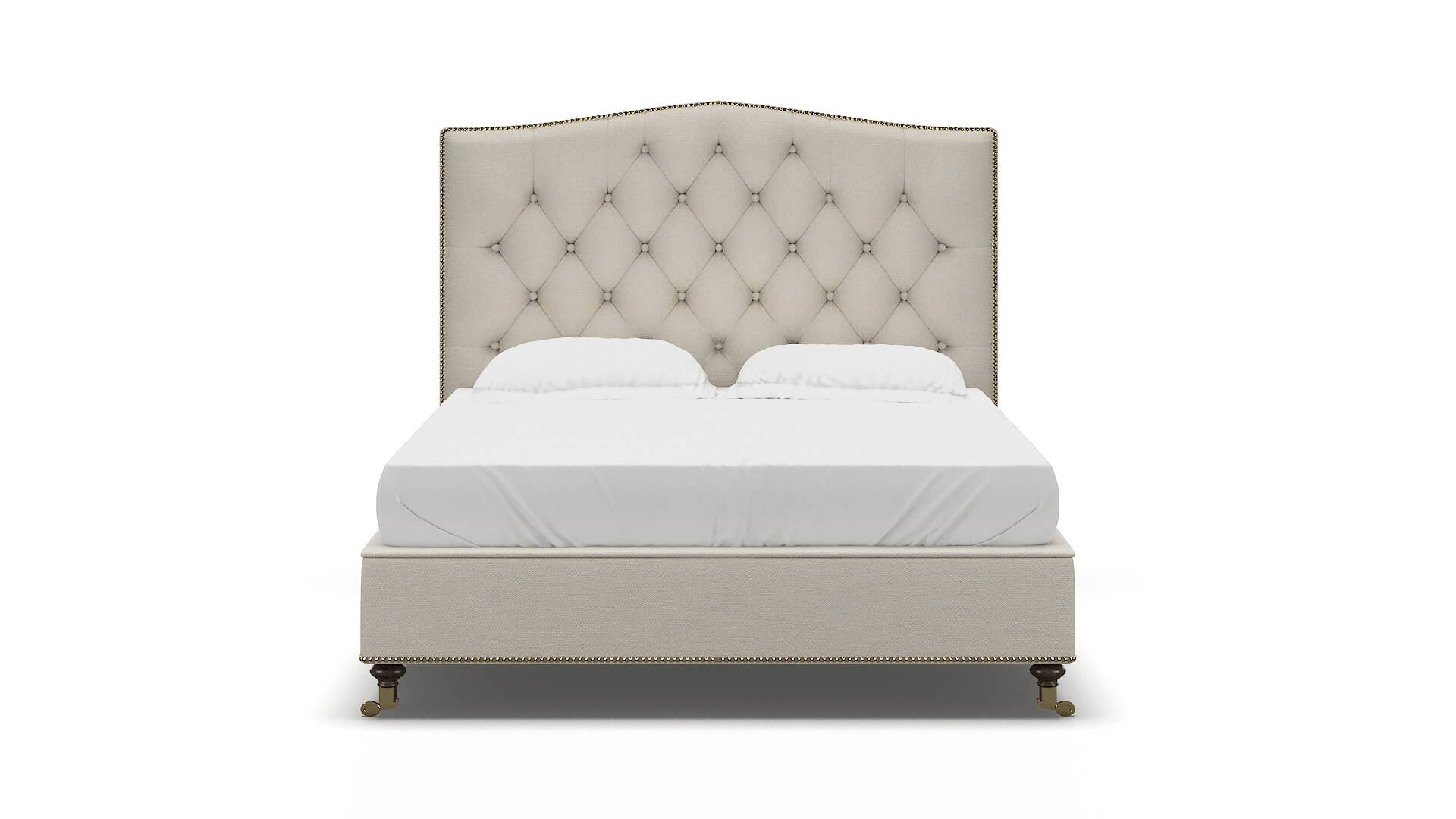 Bijou Bungalow Ivory Bed espresso legs 1