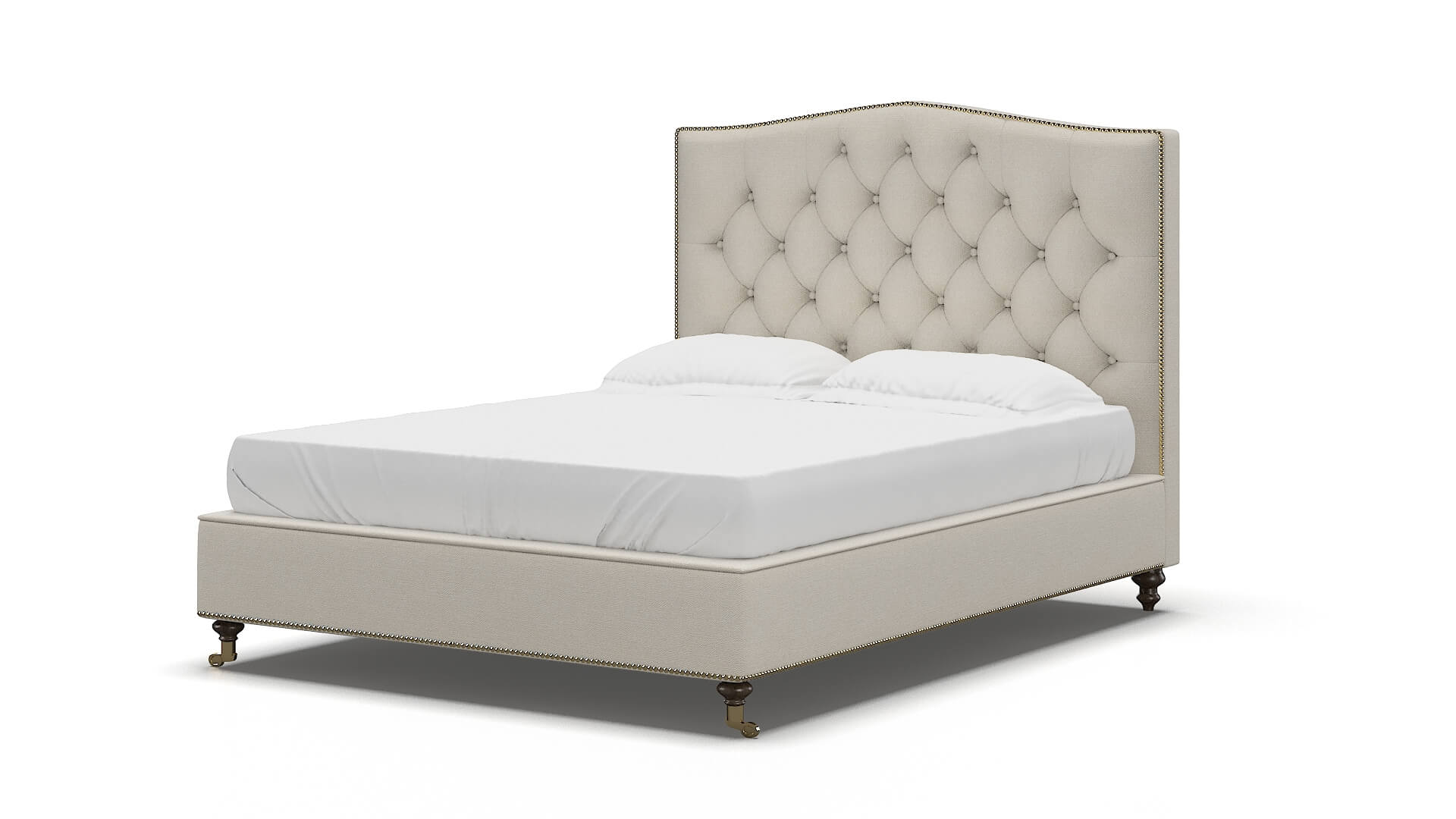 Bijou Bungalow Ivory Bed espresso legs 5