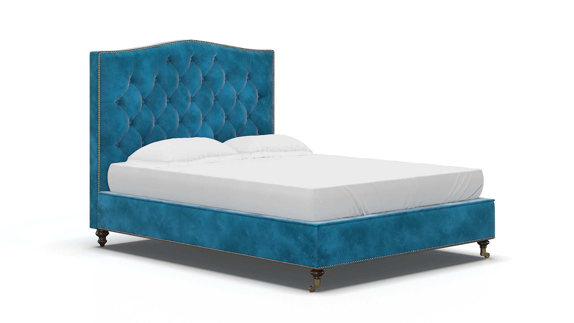 Bijou Buzz Teal Bed espresso legs 2