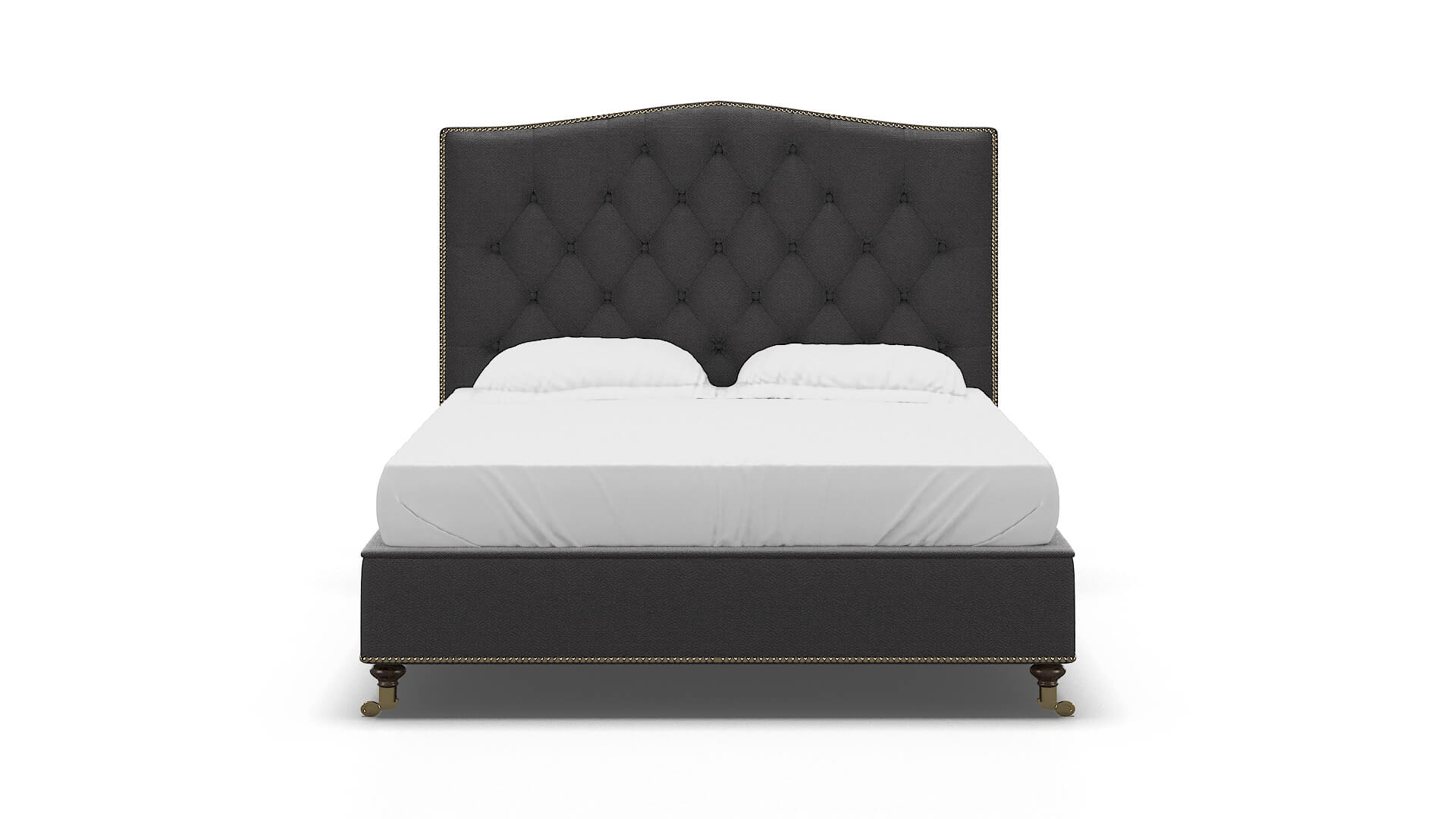 Bijou Catalina Charcoal Bed espresso legs 1