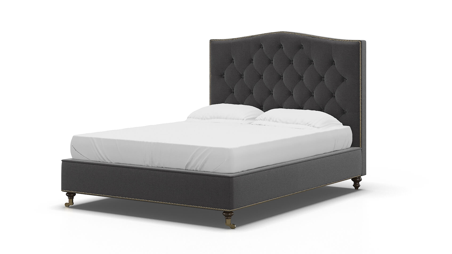 Bijou Catalina Charcoal Bed espresso legs 5