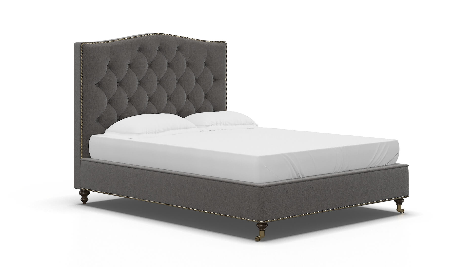 Bijou Cosmo Charcoal Bed espresso legs 2
