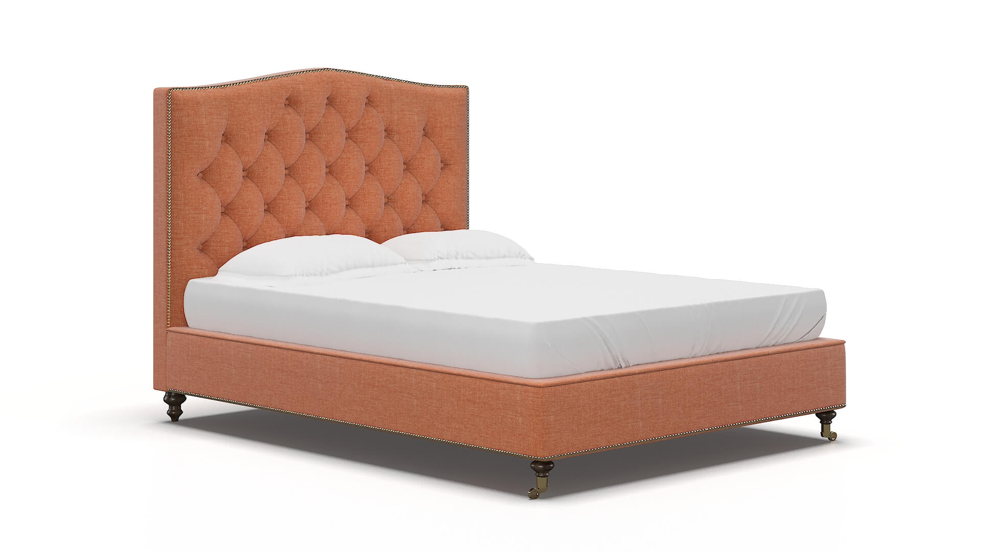 Bijou Hepburn Appricot Bed espresso legs 2