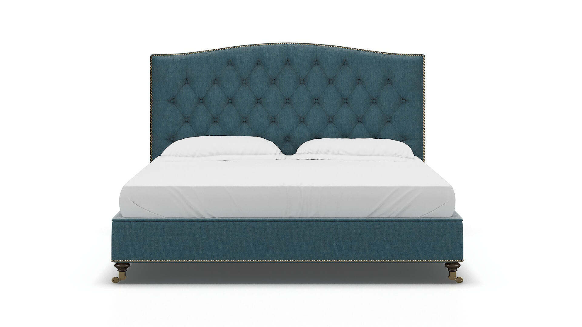 Bijou Hepburn Teal Bed King espresso legs 1