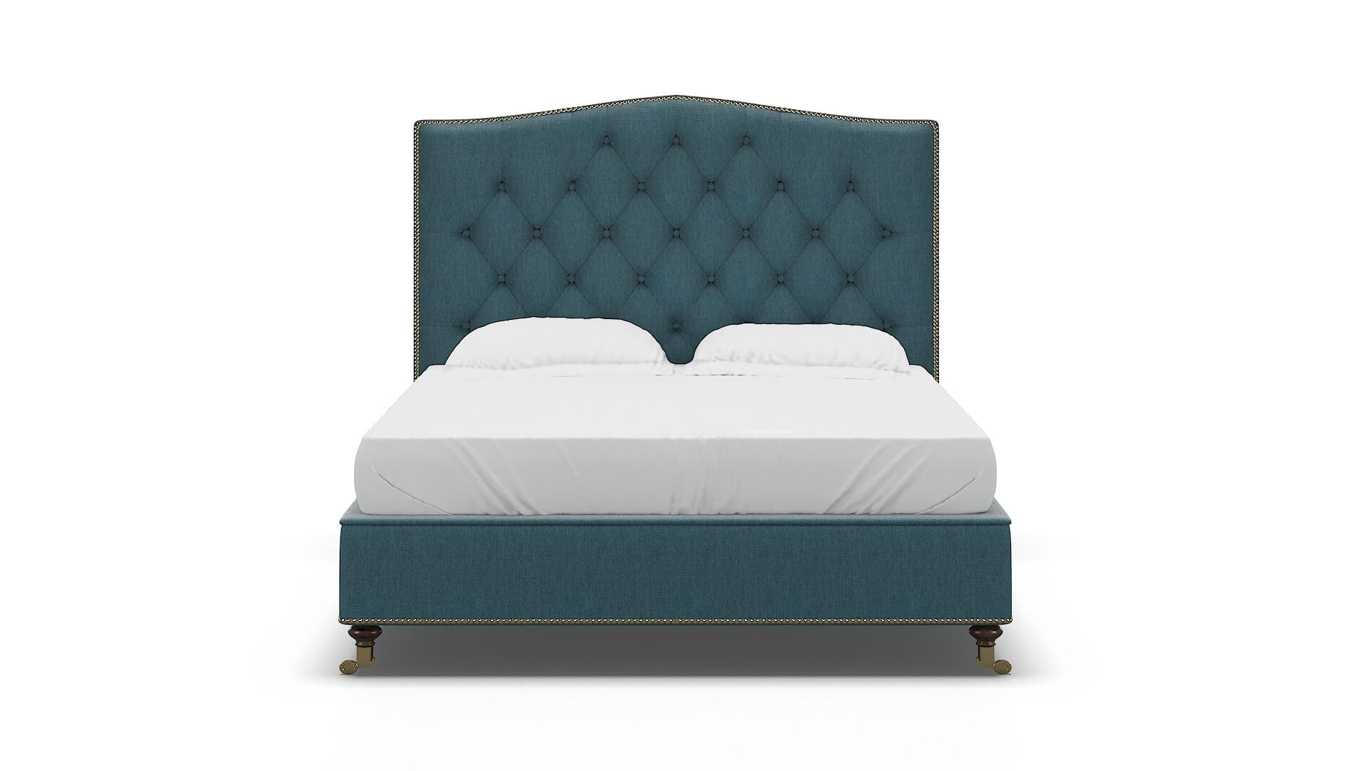 Bijou Hepburn Teal Bed espresso legs 1