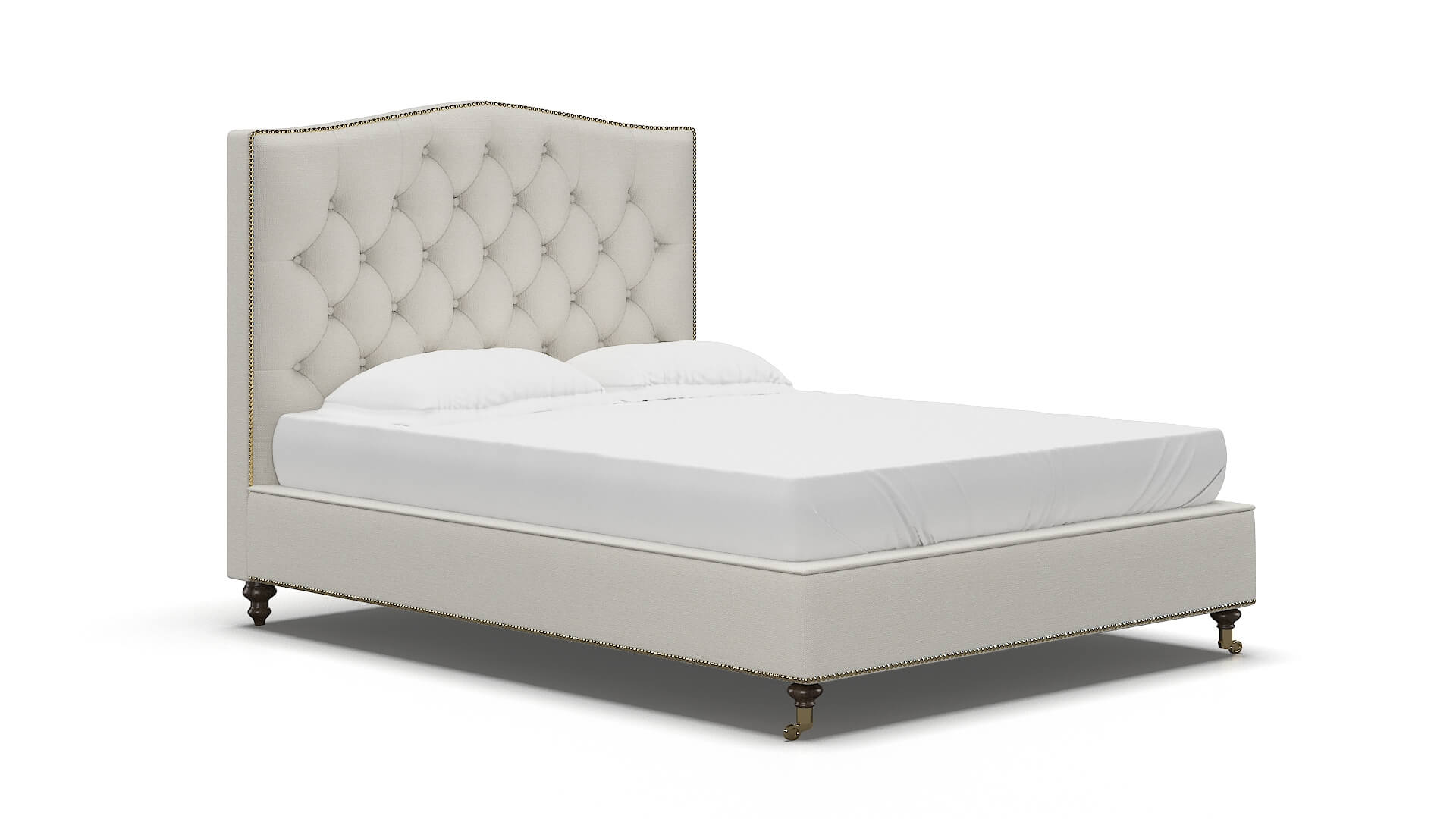 Bijou Keylargo Oatmeal Bed espresso legs 2
