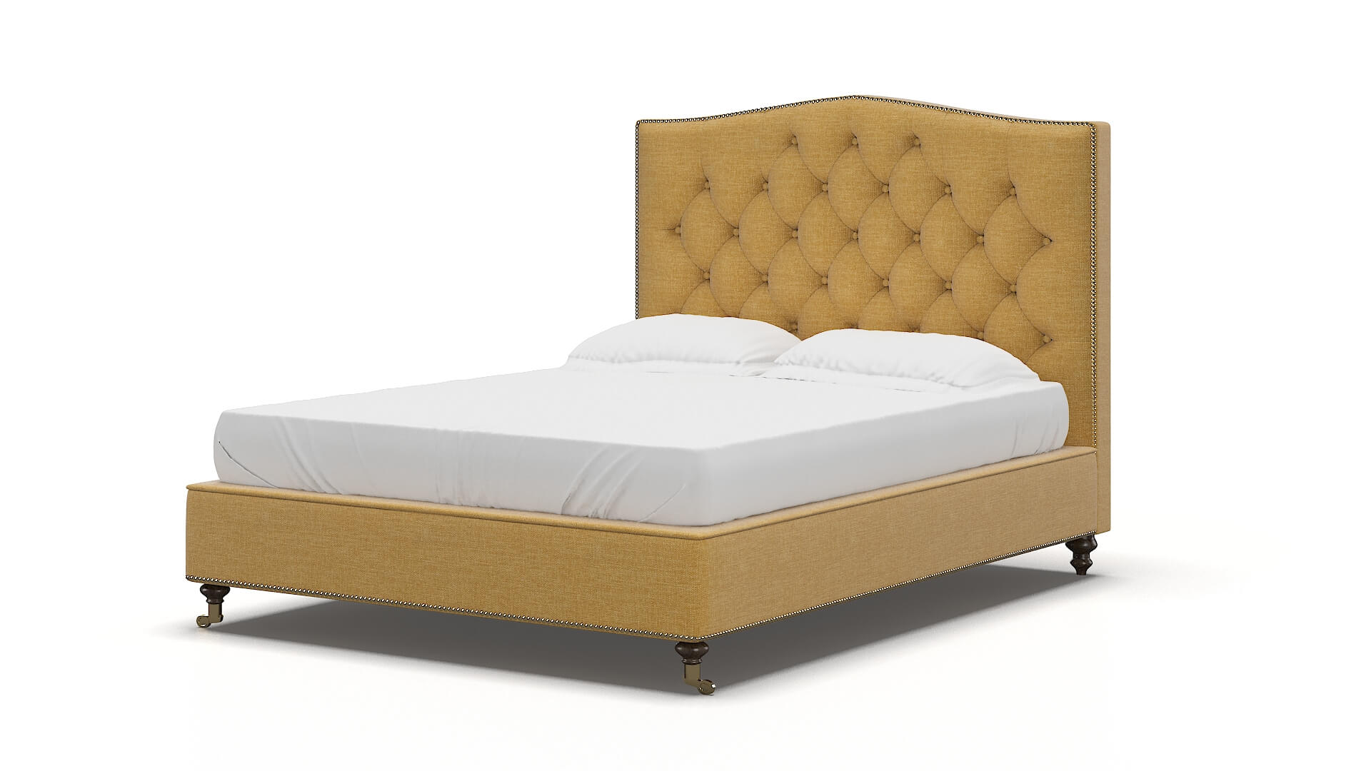 Bijou Leslie Saffron Bed espresso legs 5