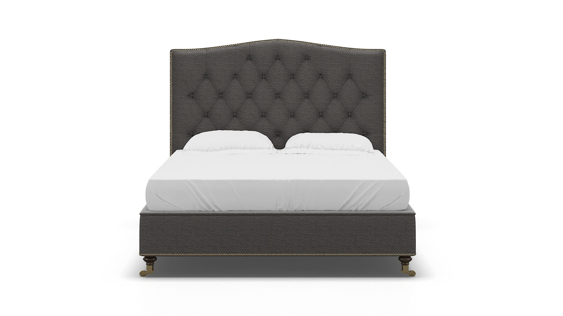 Bijou Oscar Charcoal Bed espresso legs 1