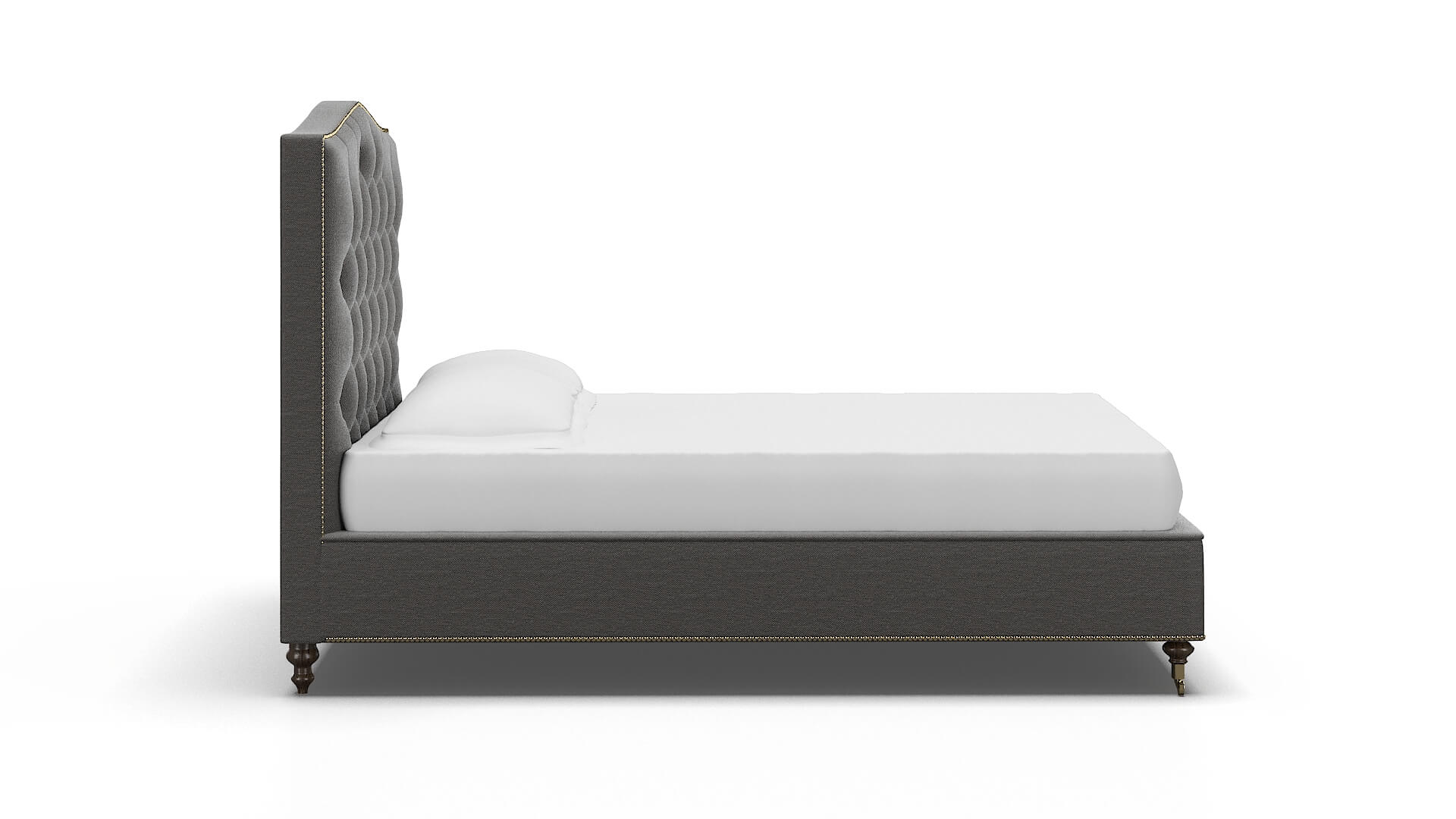 Bijou Oscar Grey Bed espresso legs 3