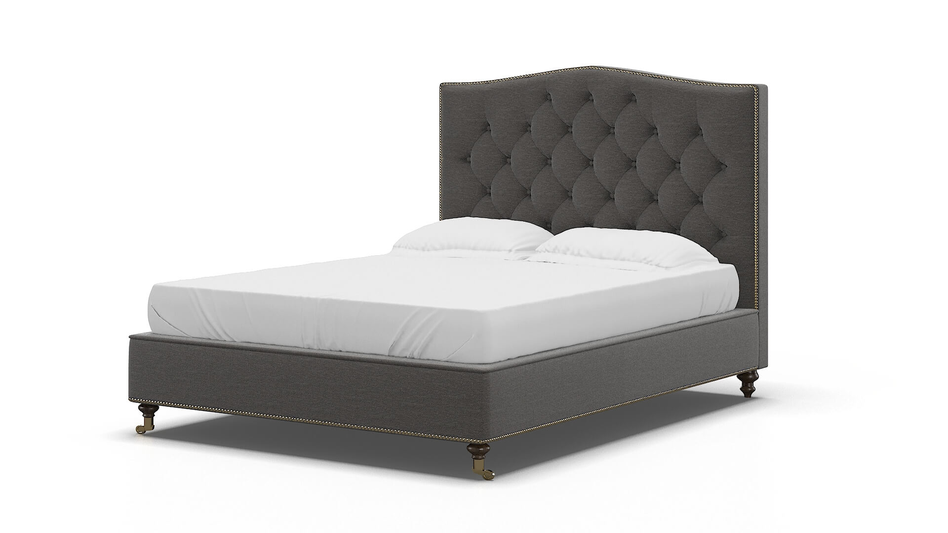 Bijou Oscar Grey Bed espresso legs 5