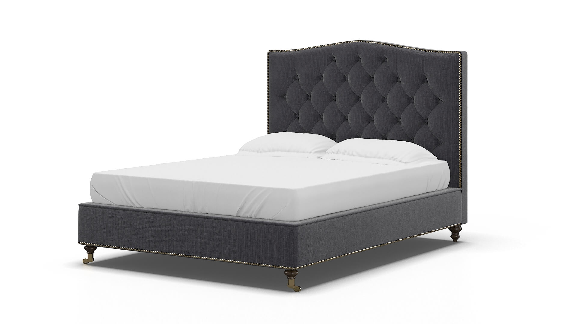 Bijou Parker Charcoal Bed espresso legs 5