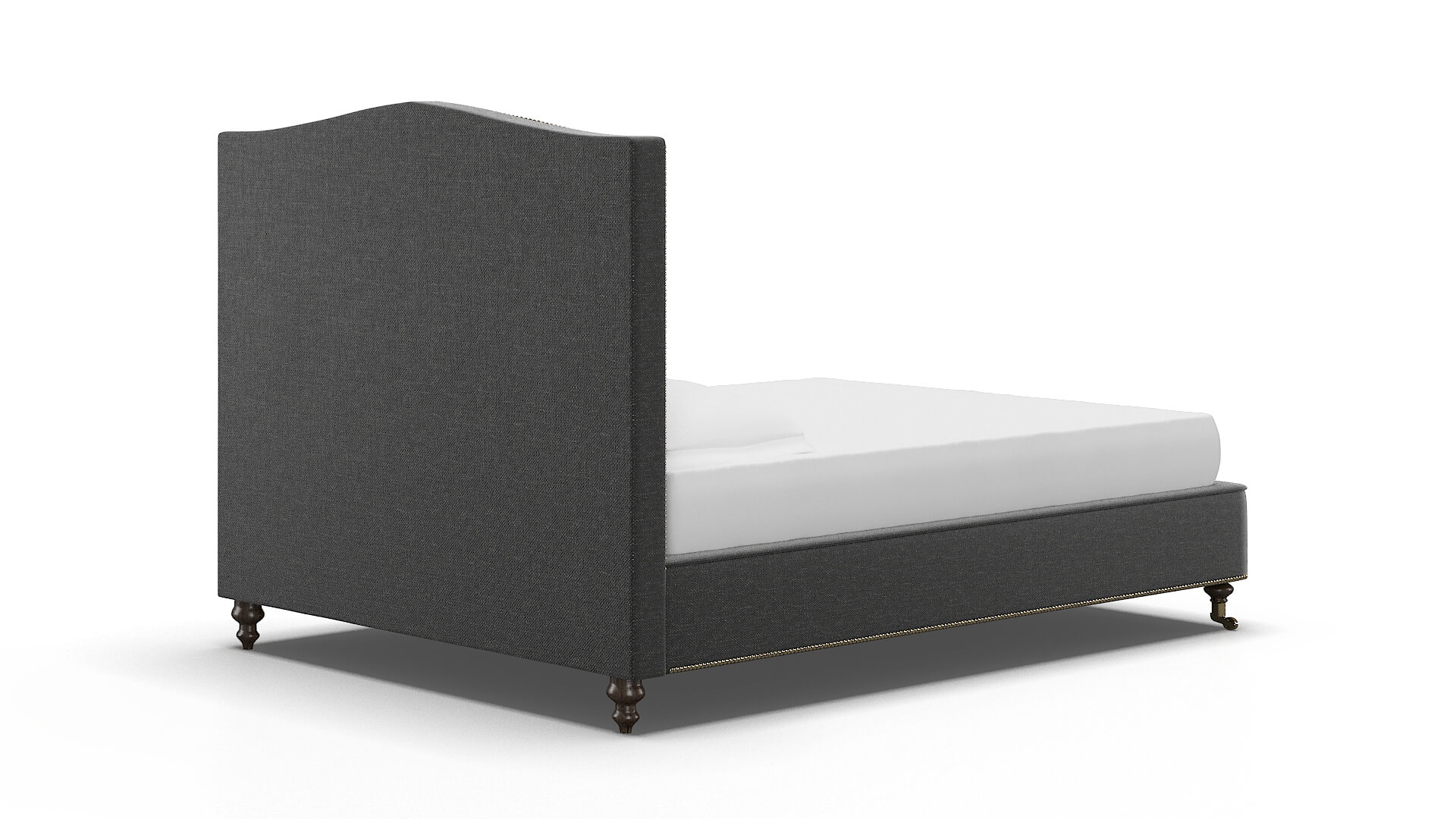 Bijou Phoenix Charcoal Bed espresso legs 4