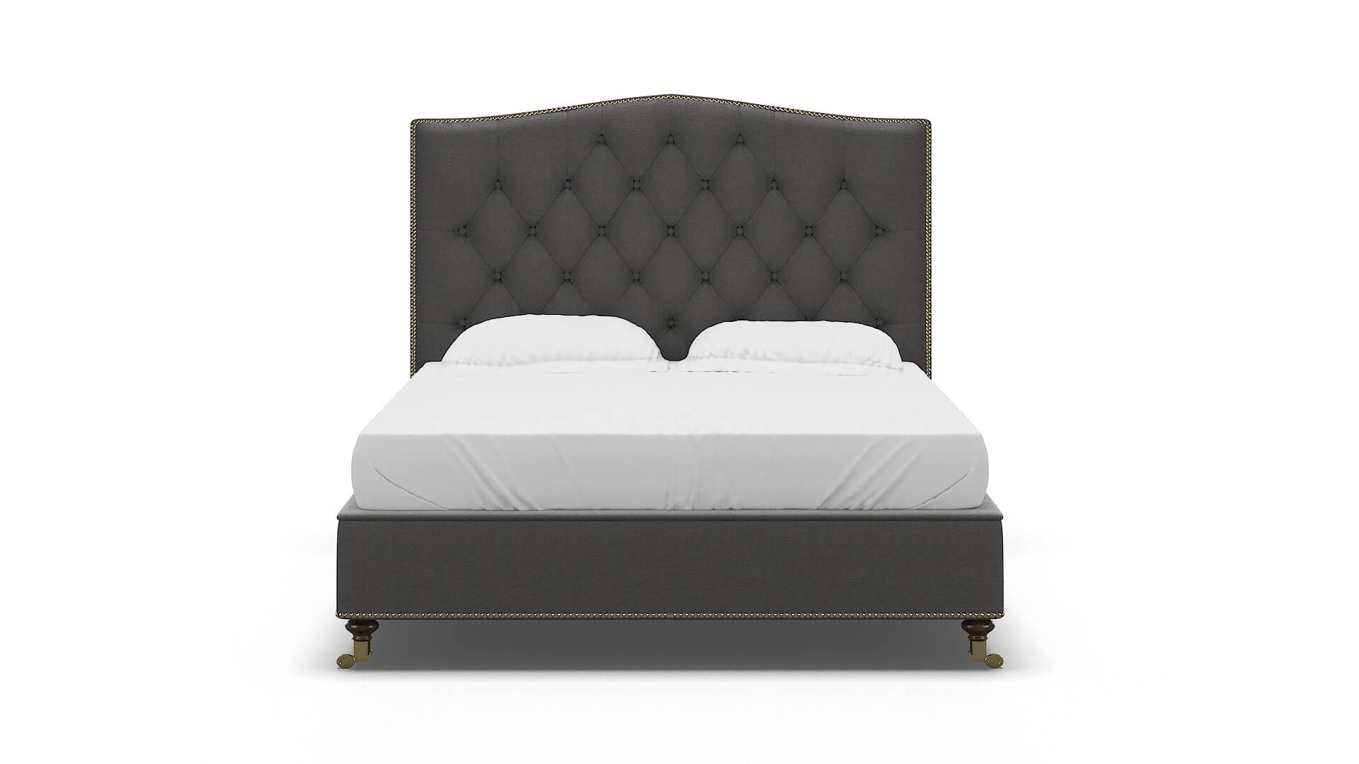 Bijou Rocket Charcoal Bed espresso legs 1
