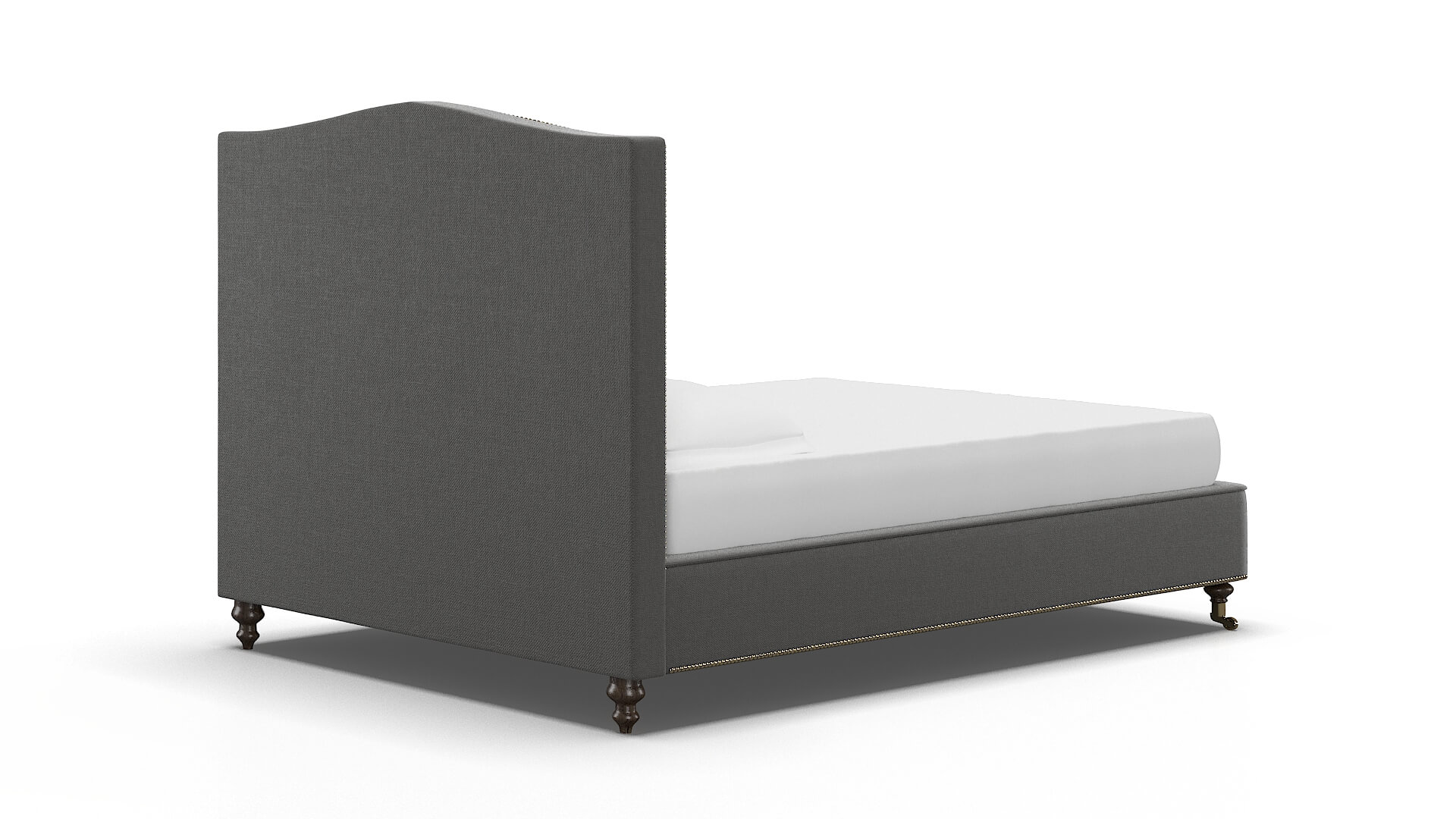 Bijou Rocket Charcoal Bed espresso legs 4