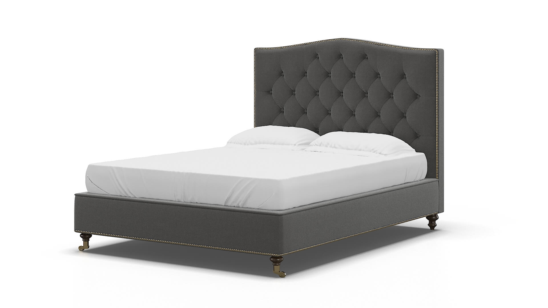 Bijou Rocket Charcoal Bed espresso legs 5