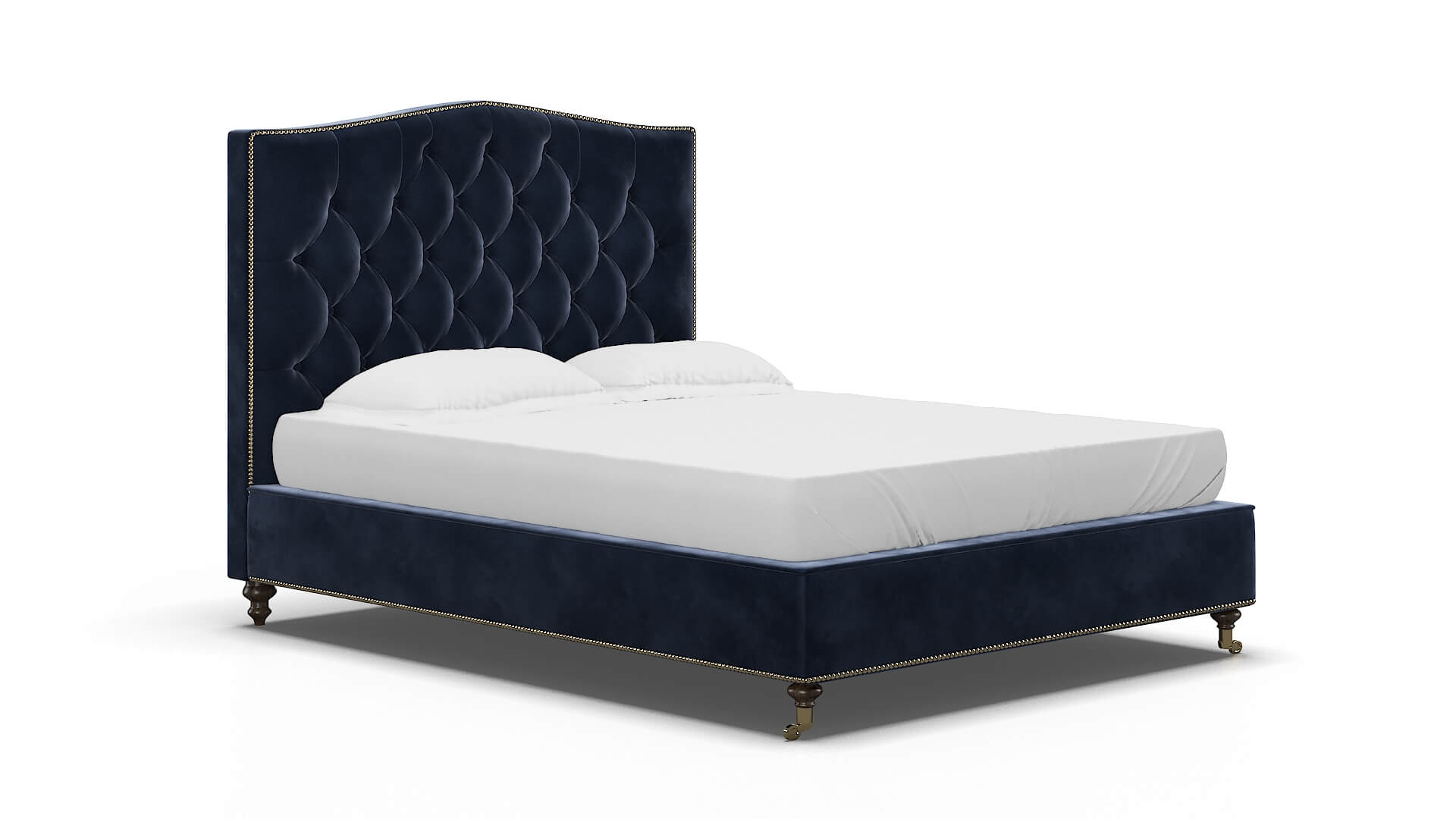 Bijou Royale Cobalt Bed espresso legs 2