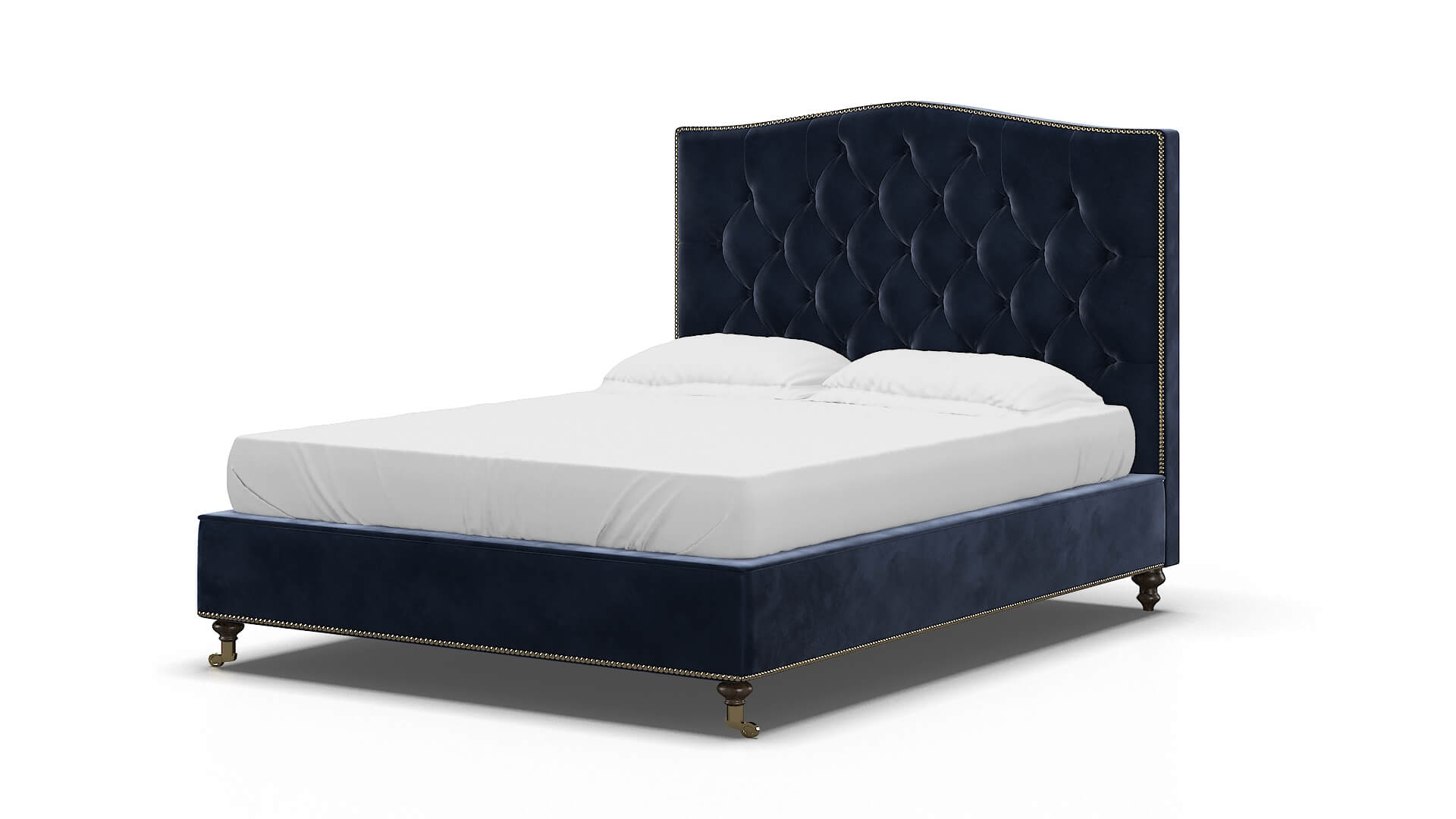 Bijou Royale Cobalt Bed espresso legs 5