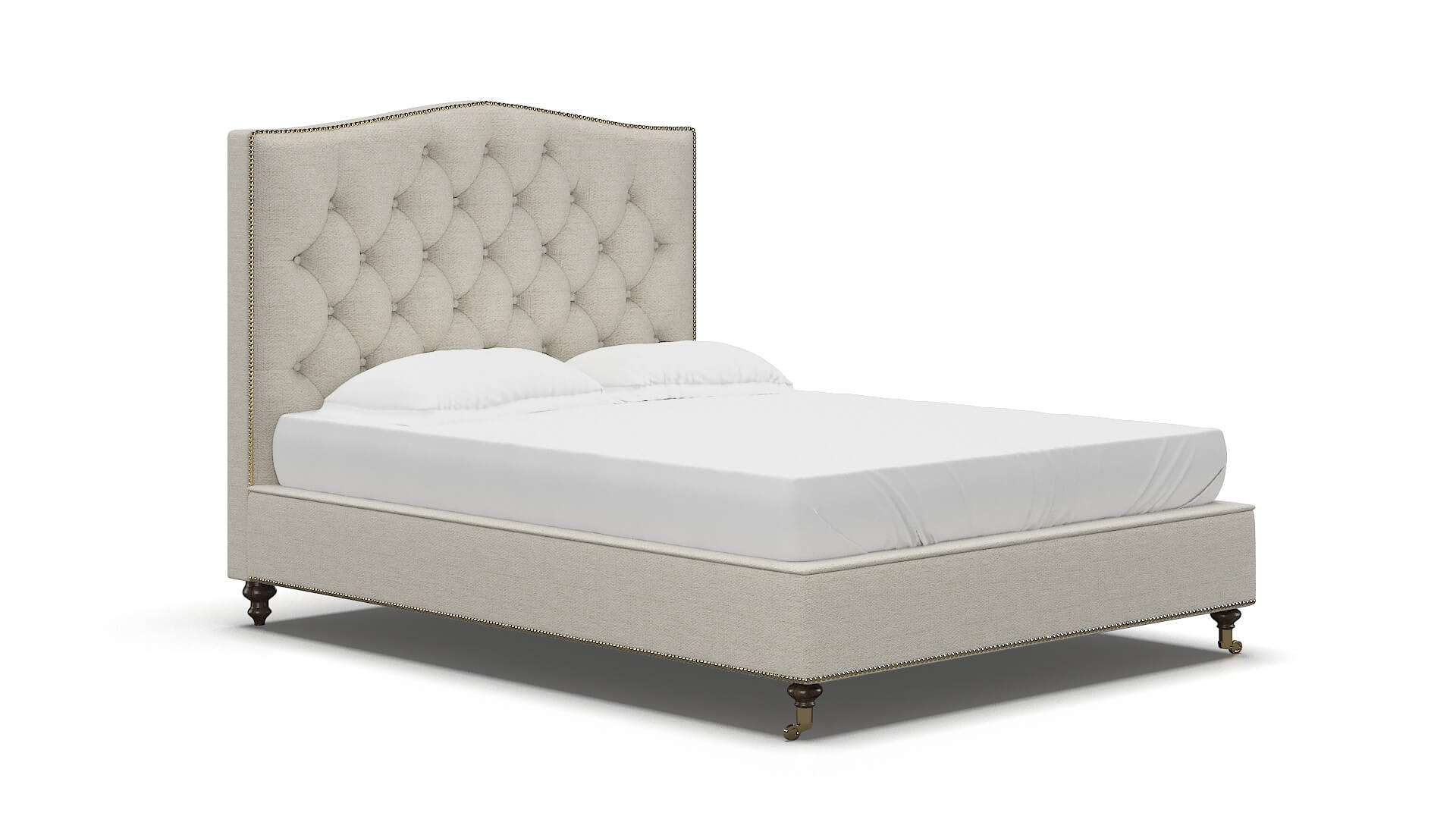 Bijou Venus Cream Bed espresso legs 2