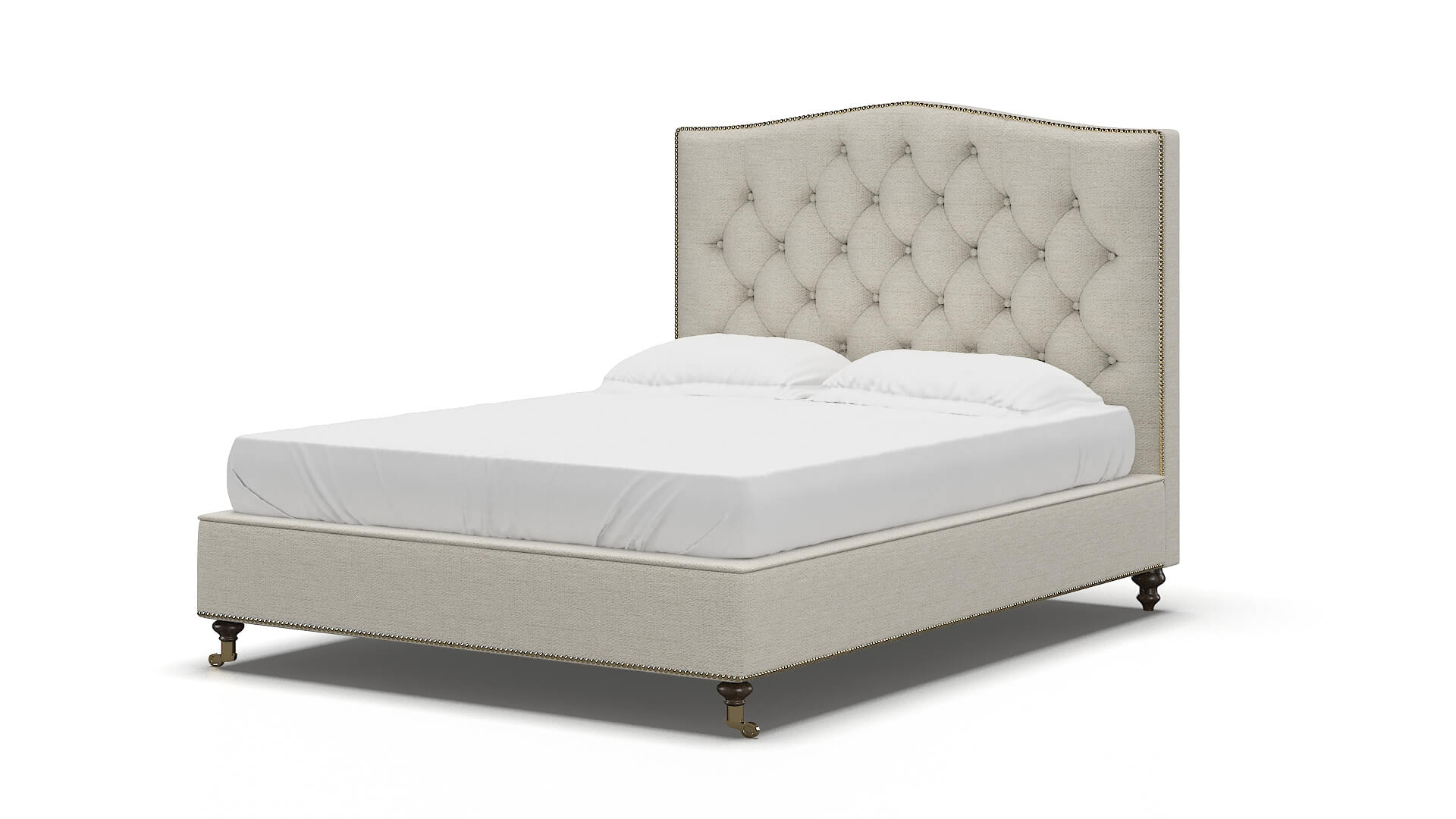 Bijou Venus Cream Bed espresso legs 5