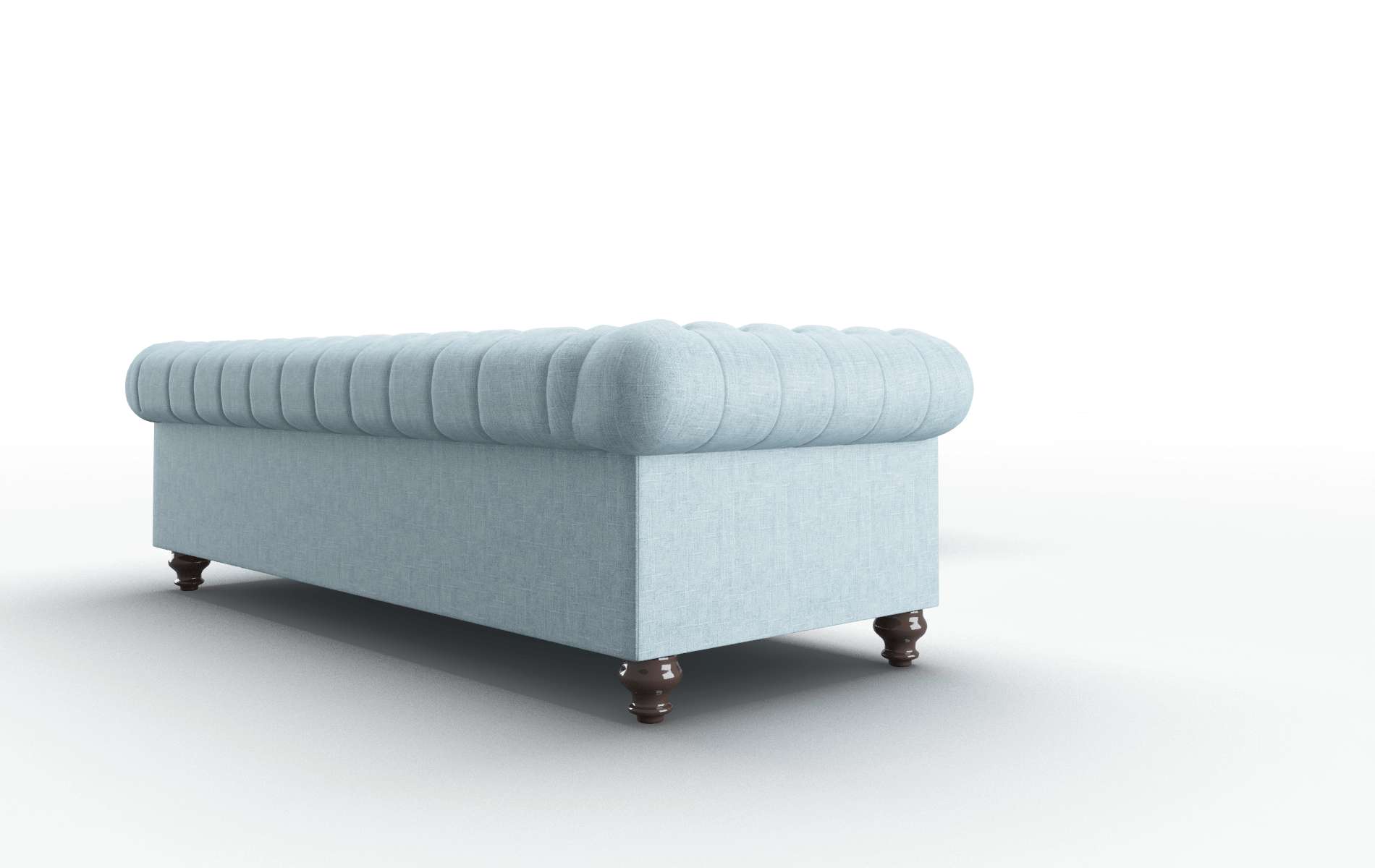 Bordeaux Atlas Turquoise Sectional espresso legs 3