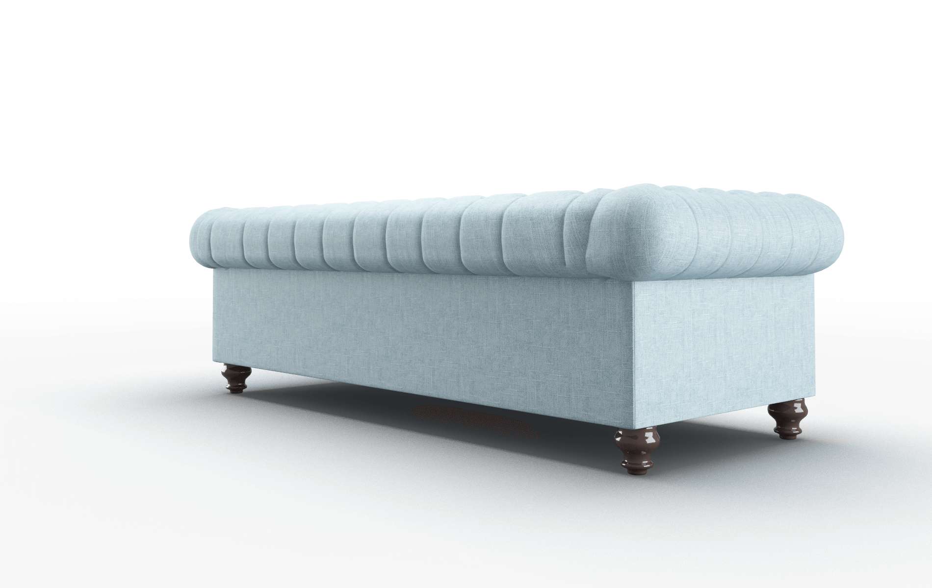 Bordeaux Atlas Turquoise Sofa espresso legs 5