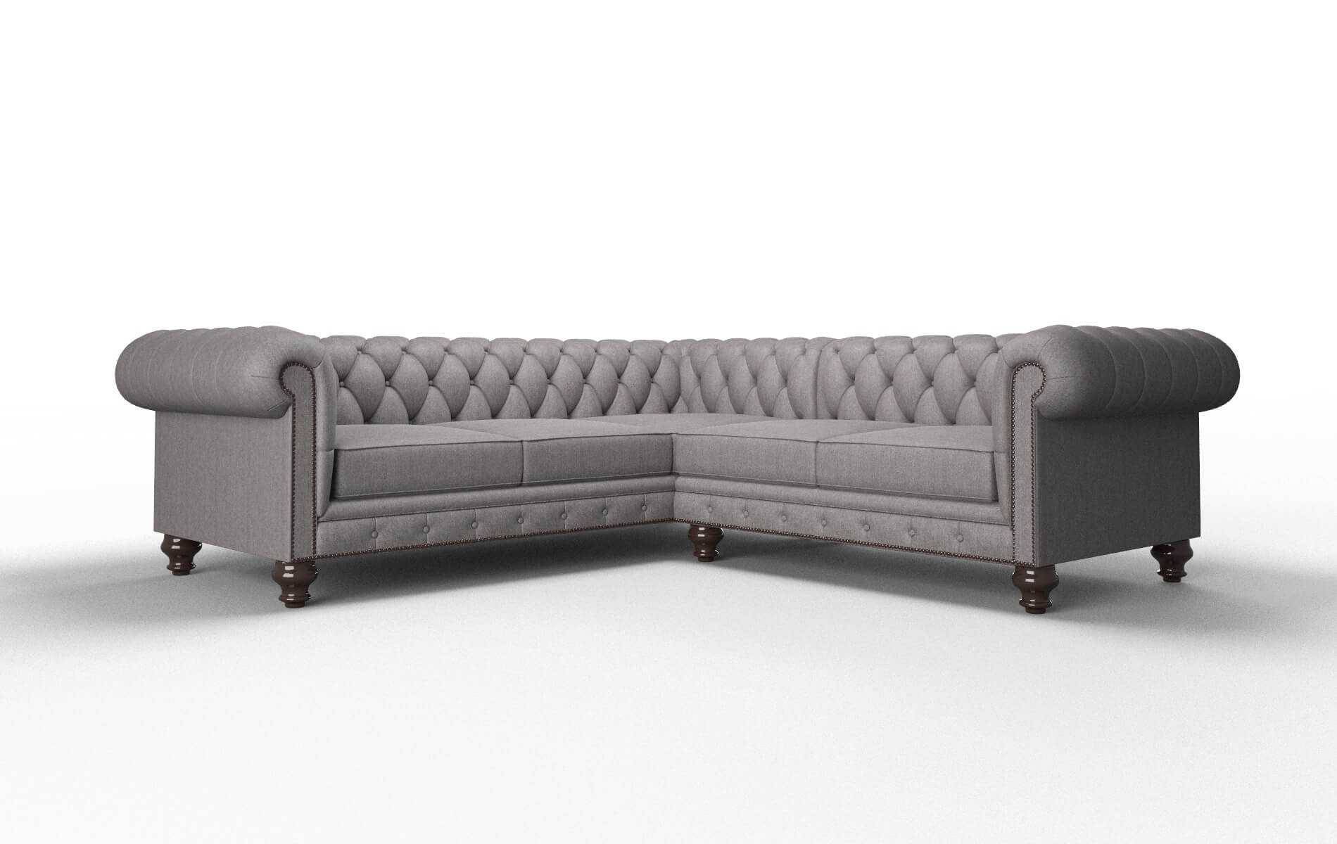 Bordeaux Atlas_plz Silver Sectional espresso legs 1