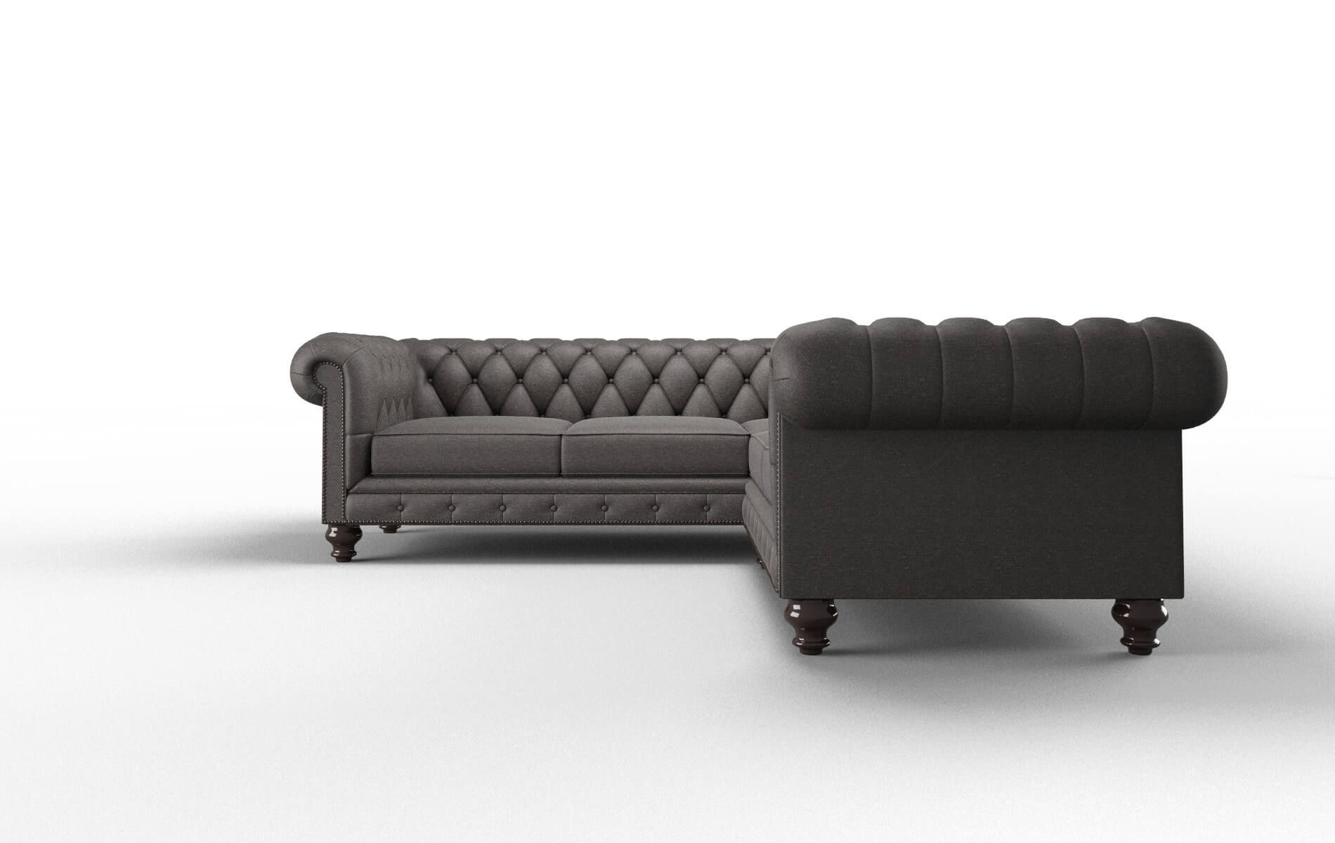 Bordeaux Avenger Denim Sectional espresso legs 5